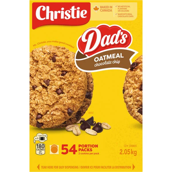 Dad's Oatmeal Chocolate Chip - 4 x 2.05 kg - Christie - Canadian Distribution - Ships Free Within Canada on Orders Above CAD $199