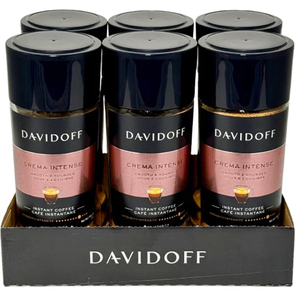 Davidoff - Crema Intense Instant Coffee - 6 x 90gr - Canadian Distribution - Ships Free Within Canada on Orders Above CAD $199