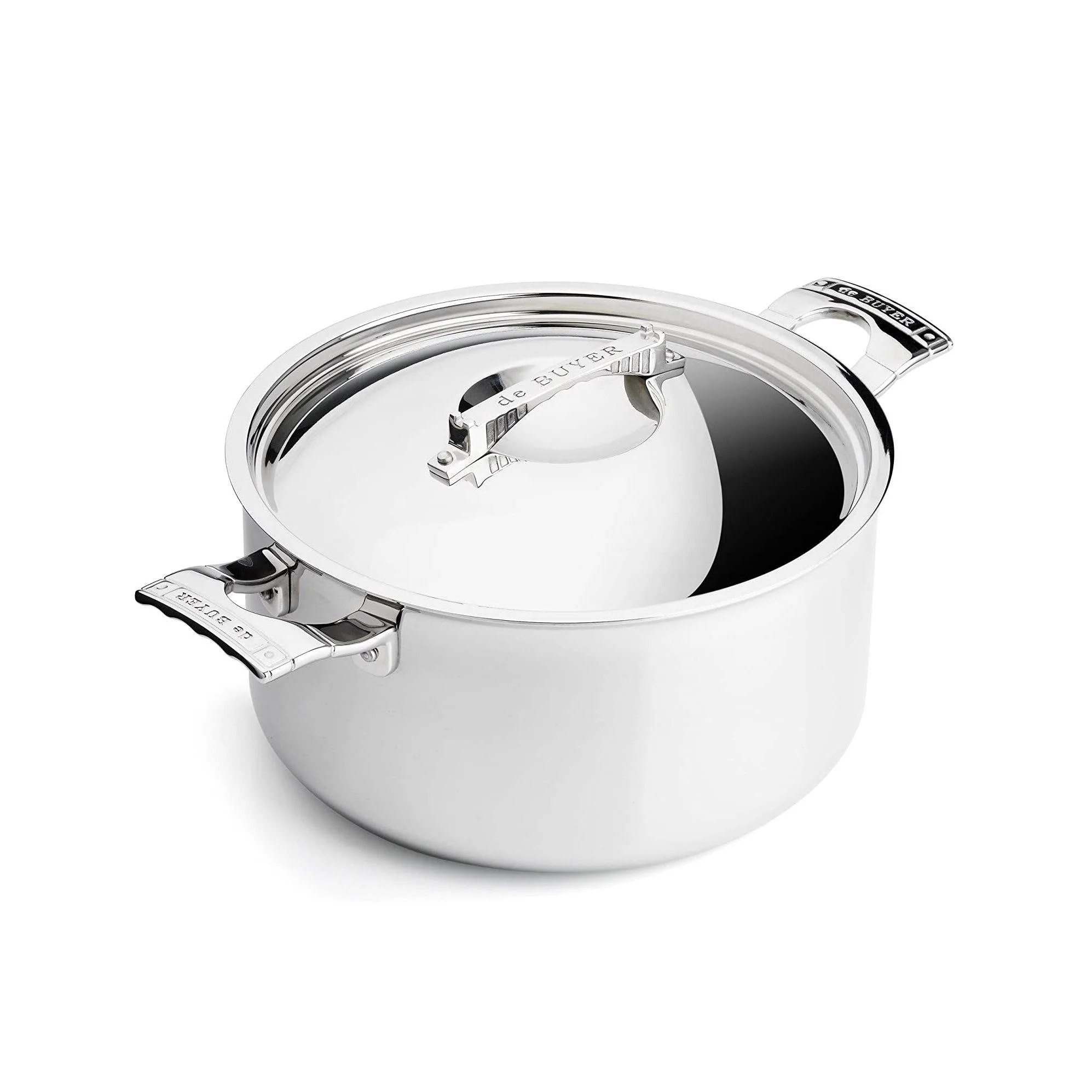 DE BUYER French Collection Mont Bleu Stewpan with Lid, 9.5"/24cm - Canadian Distribution