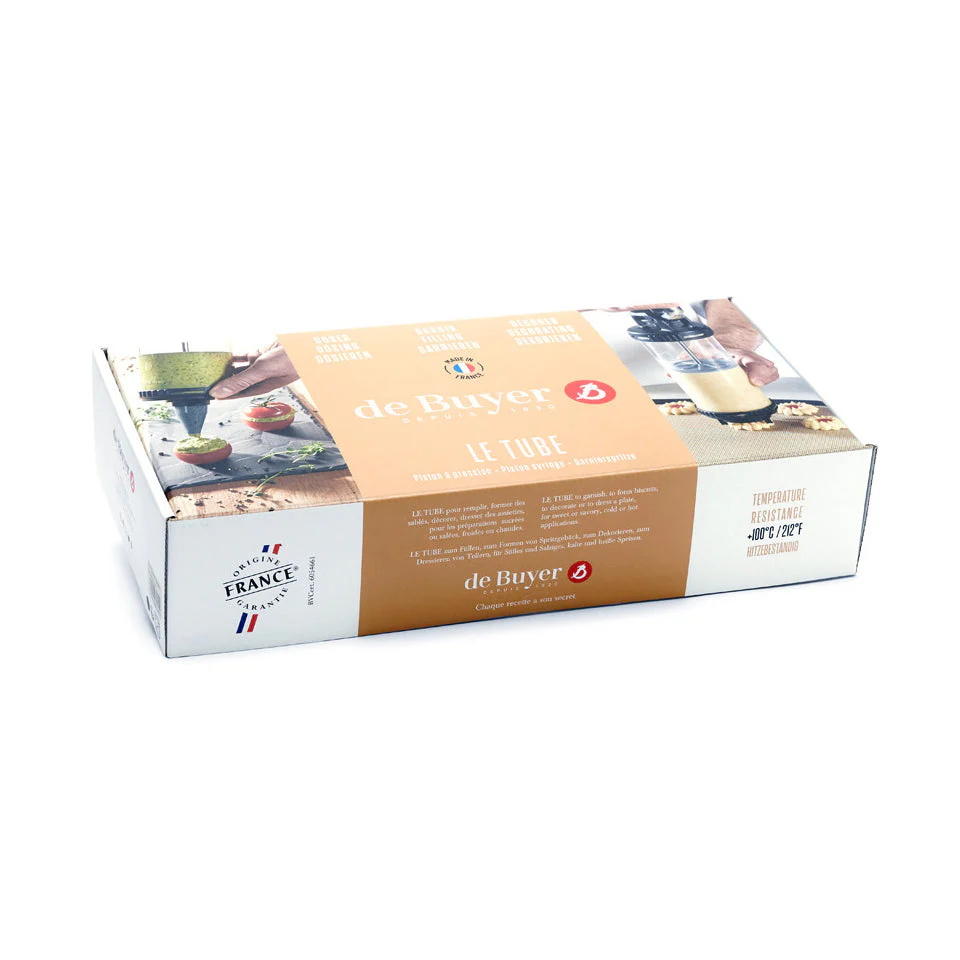 DE BUYER Le Tube Pastry Syringe Set with Piping Tips and Cookie Discs - Canadian Distribution - Ships Free Within Canada on Orders Above CAD $199 - Image 3