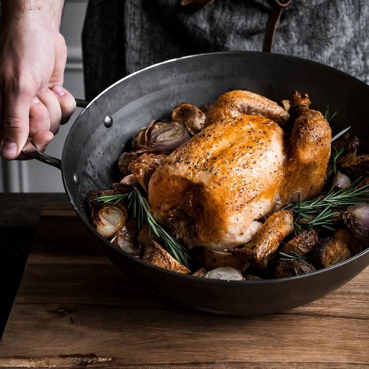 DE BUYER Mineral B Carbon Steel Country Pan with 2 Handles, 9.5 in (24 cm) - Canadian Distribution - Ships Free Within Canada on Orders Above CAD $199 - Image 2