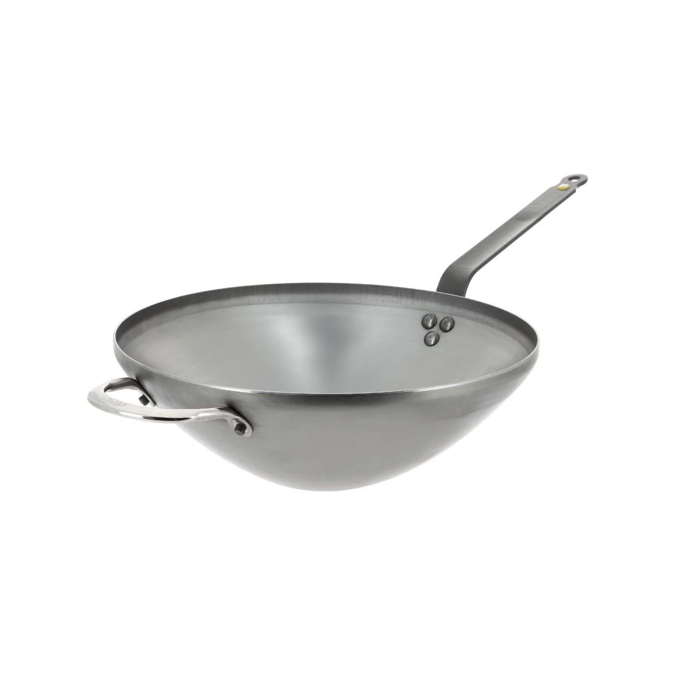 DE BUYER Mineral B Steel Wok with 2 Handles, 12.5"/32cm - Canadian Distribution