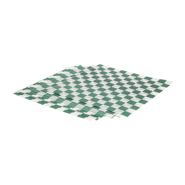 De Luxe Checkered Wax Paper Liners - Green - Pack Of 2000  - Disposables, Restaurant Packaging and Take-Out Supplies - Canadian Distribution - Ships Free Within Canada on Orders Above CAD $199