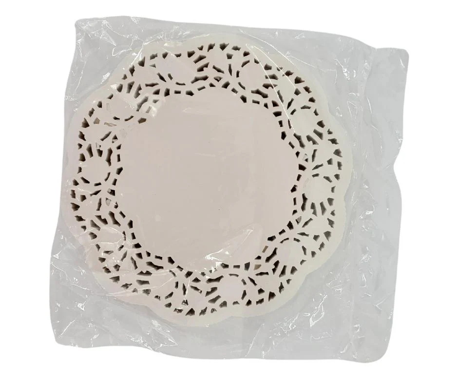 Decora - 5.5" Round Paper Lace Doilies, White - DOI-5376-WH - Image 2