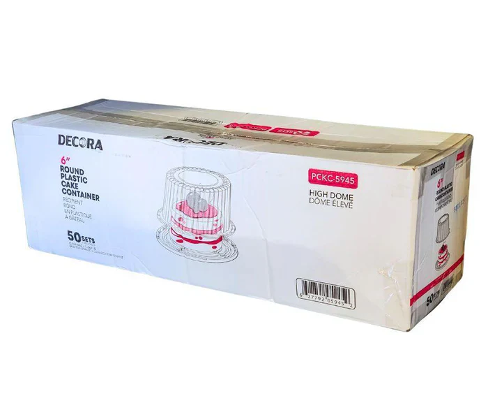 Decora - 6inch - Plastic Round Cake Box - 50 CT - Clear - Combo - Canadian Distribution - Image 3