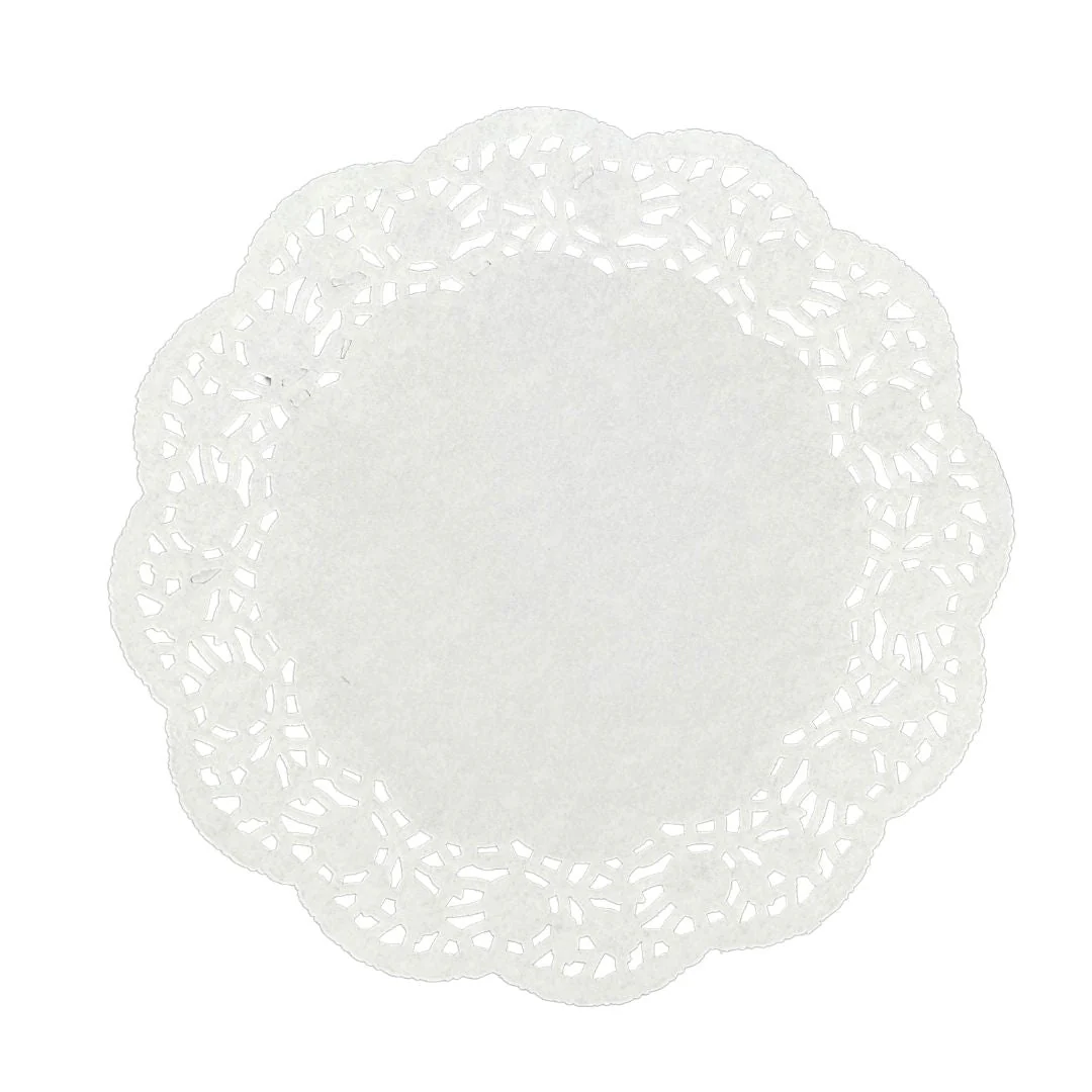 Decora - 9.5" Round Paper Lace Doillies, White - DOI-5378-WH - Image 2
