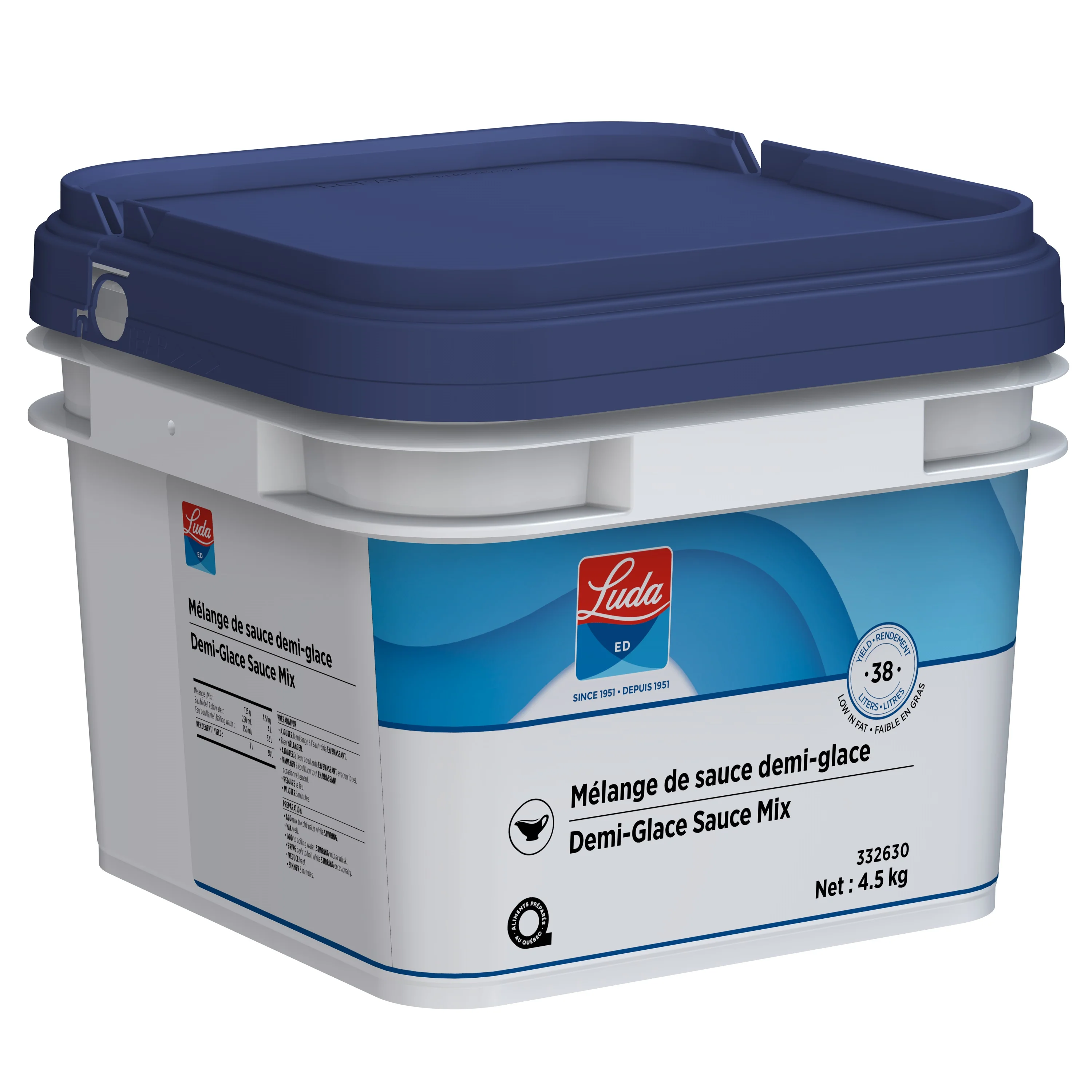 Demi-Glace Sauce Mix - 1 X 4.5 kg Tub - Luda Foods - Prepared in Canada - Ships Free Within Canada on Orders Above CAD $199