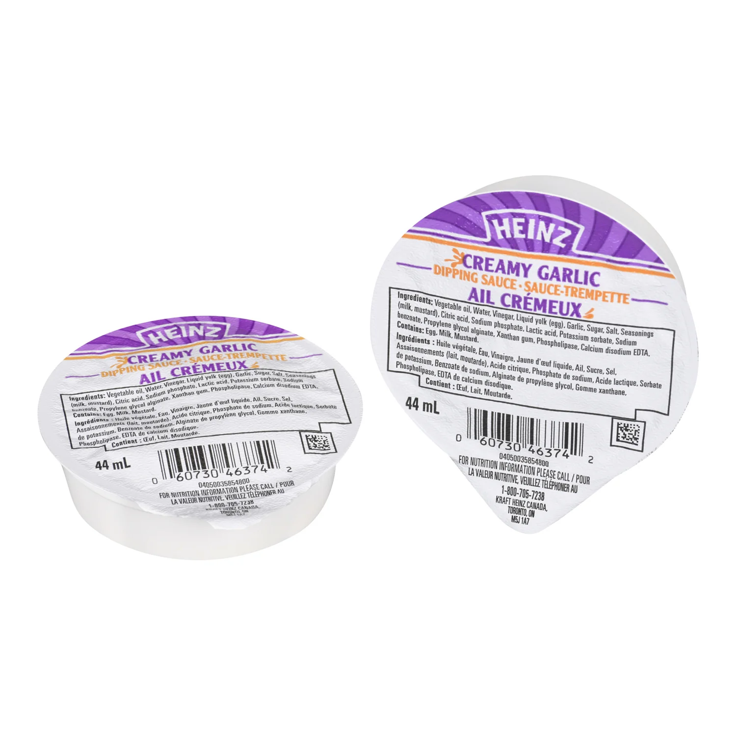 Dip Garlic Creamy Sauce - 100 x 1.5 oz - Heinz - Restaurant and Foodservice Ingredients - Canadian Distribution - Ships Free Within Canada on Orders Above CAD $199