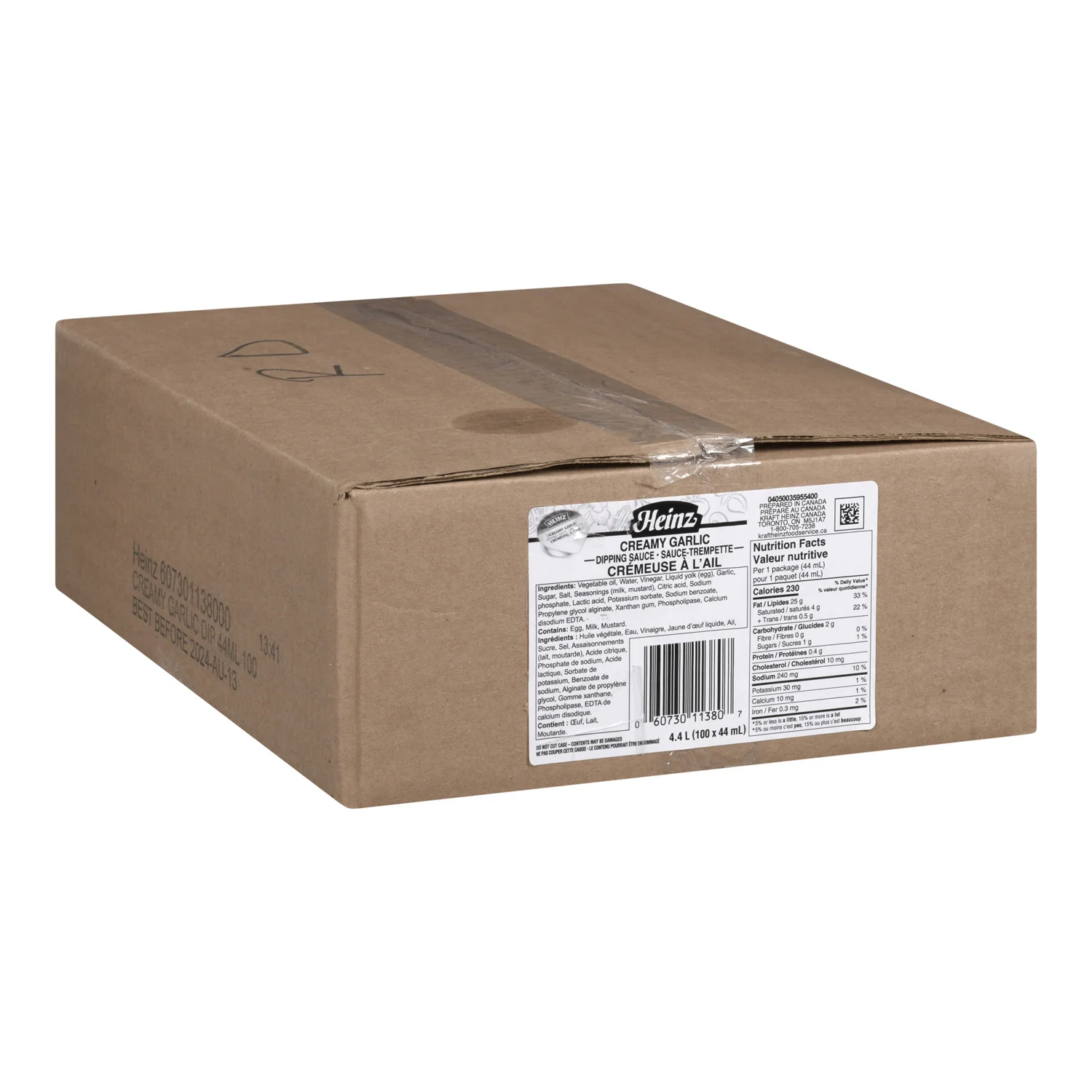 Dip Garlic Creamy Sauce - 100 x 1.5 oz - Heinz - Restaurant and Foodservice Ingredients - Canadian Distribution - Ships Free Within Canada on Orders Above CAD $199 - Image 2