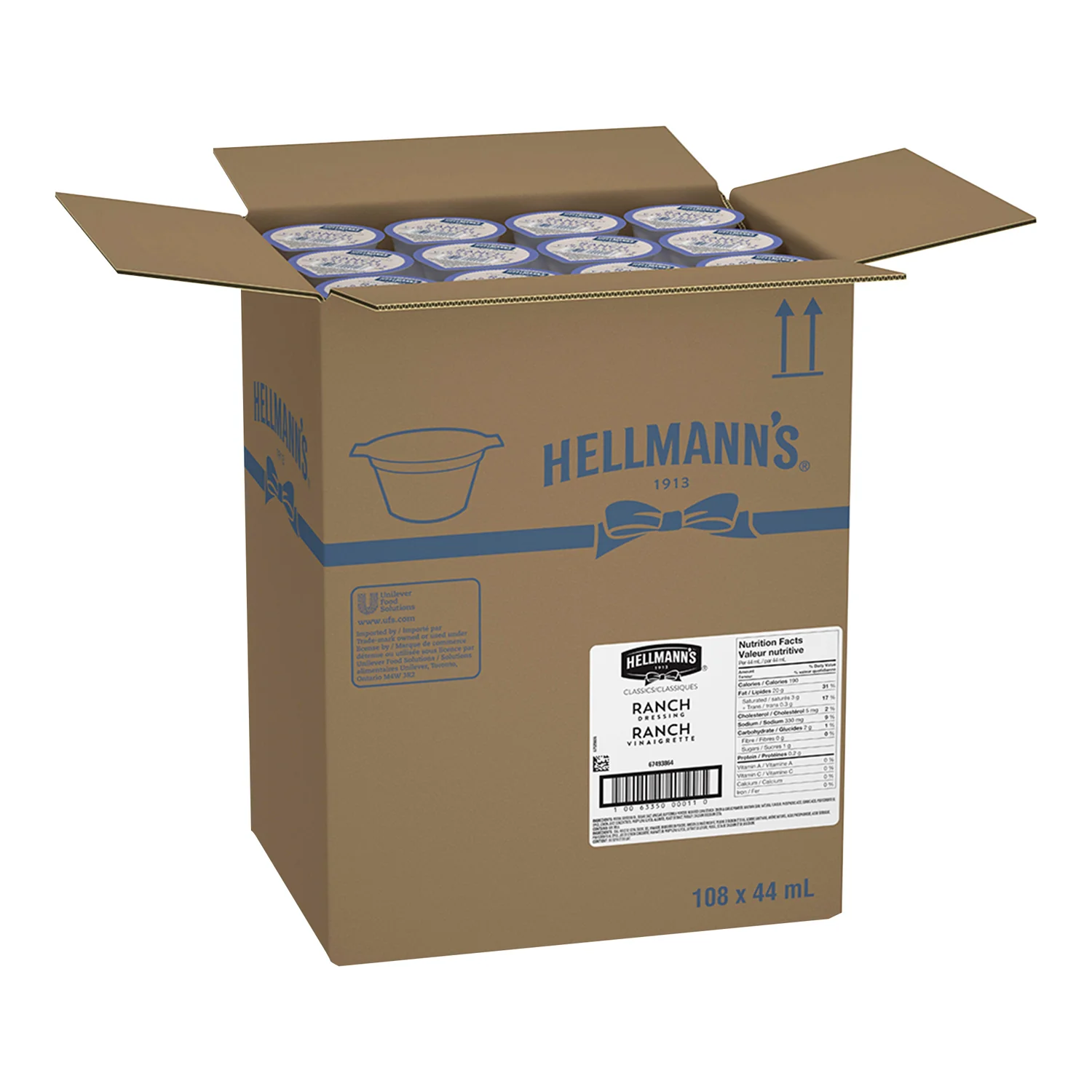 Dip Ranch Cup Gluten-Free - 1 x 108 count - Hellmans - Restaurant and Foodservice Ingredients - Canadian Distribution - Ships Free Within Canada on Orders Above CAD $199 - Image 2