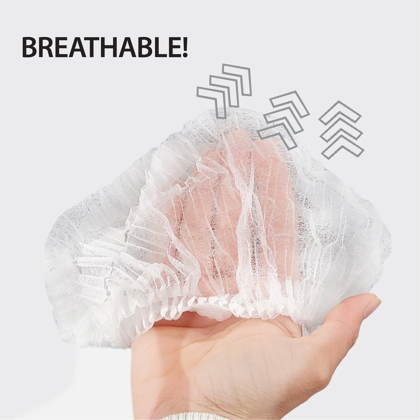 Rhino - 21"  Bouffant Cap, White - BCAP21-WH - Image 3