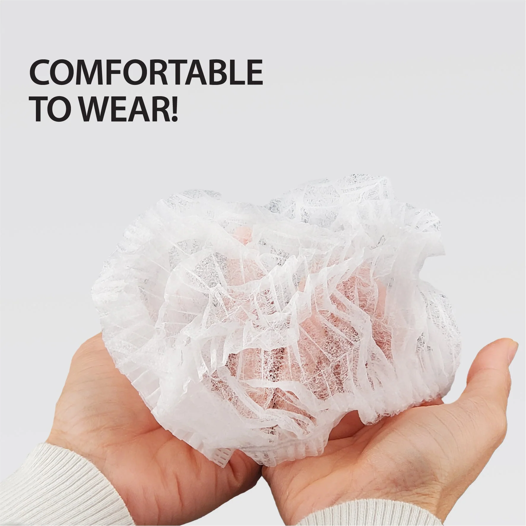 Rhino - 21"  Bouffant Cap, White - BCAP21-WH - Image 4