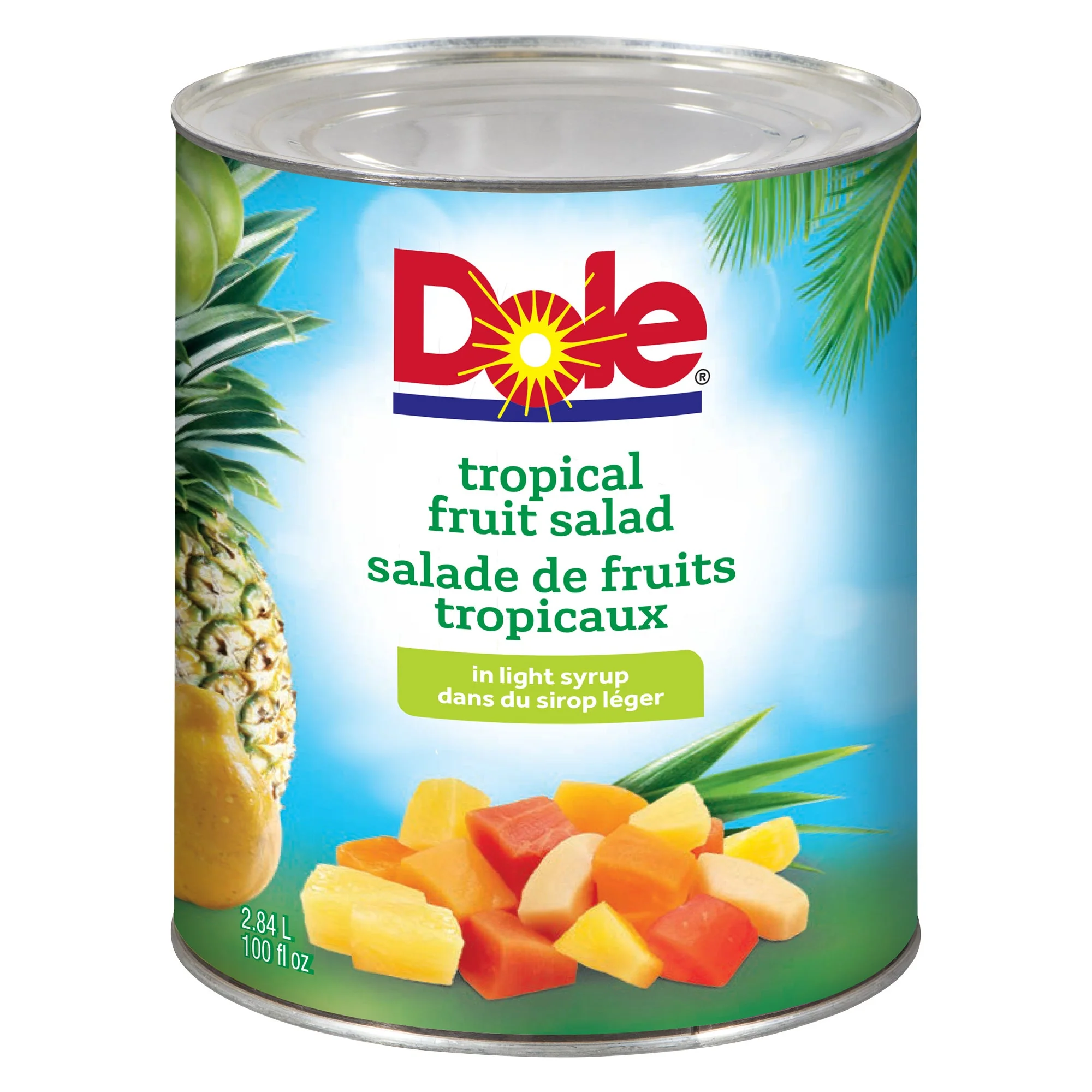 Dole Tropical Fruit Salad in Light Syrup - 4 x 2.84 L - Grocery and Food Items - Canadian Distribution - Ships Free Within Canada on Orders Above CAD $199