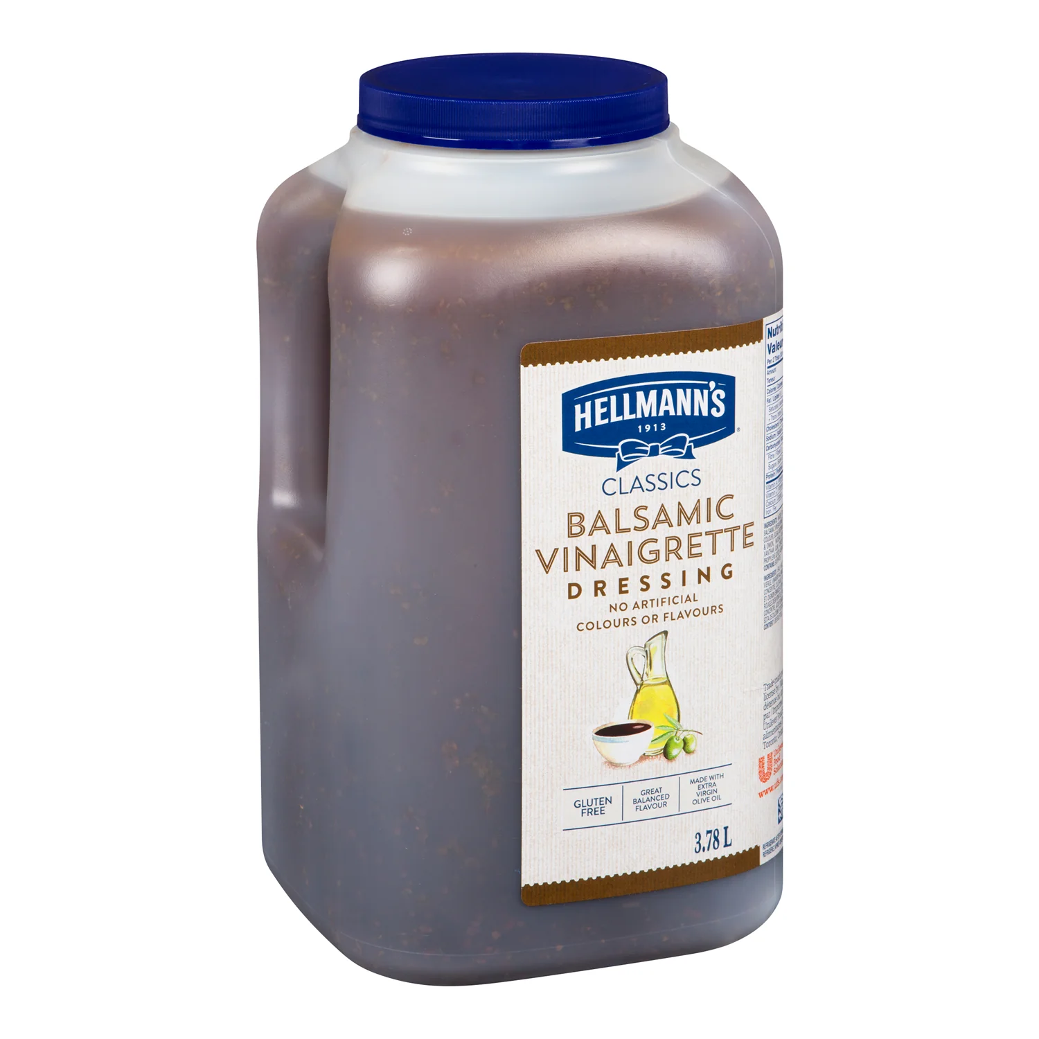 Dressing Balsamic Vinaigrette Gluten-Free - 2 x 3.78 L - Hellmans - Restaurant and Foodservice Ingredients - Canadian Distribution - Ships Free Within Canada on Orders Above CAD $199