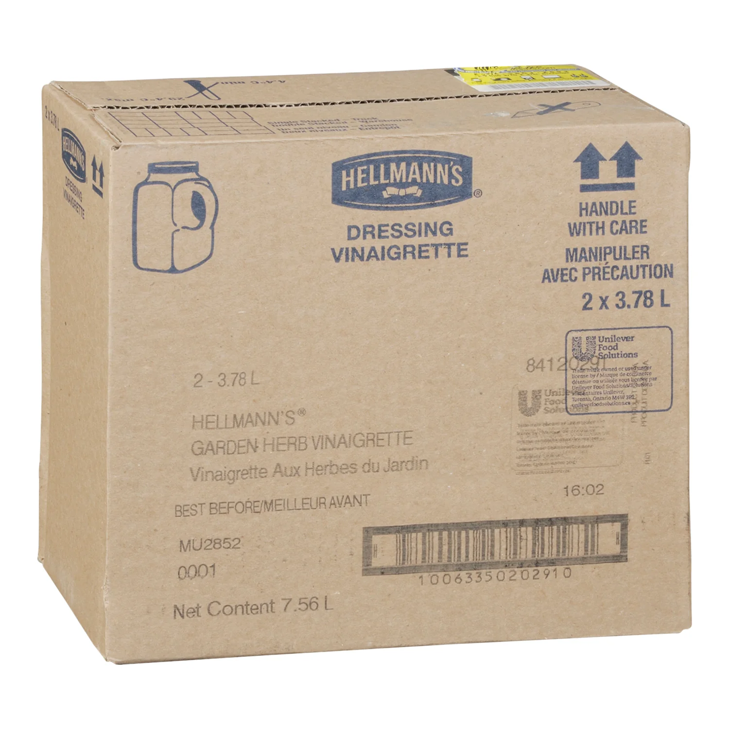 Dressing Garden Herb Vinaigrette Gluten-Free - 2 x 3.78 L - Hellmans - Restaurant and Foodservice Ingredients - Canadian Distribution - Ships Free Within Canada on Orders Above CAD $199 - Image 2