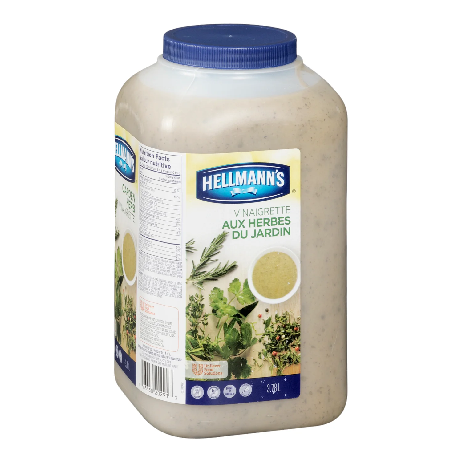 Dressing Garden Herb Vinaigrette Gluten-Free - 2 x 3.78 L - Hellmans - Restaurant and Foodservice Ingredients - Canadian Distribution - Ships Free Within Canada on Orders Above CAD $199 - Image 3