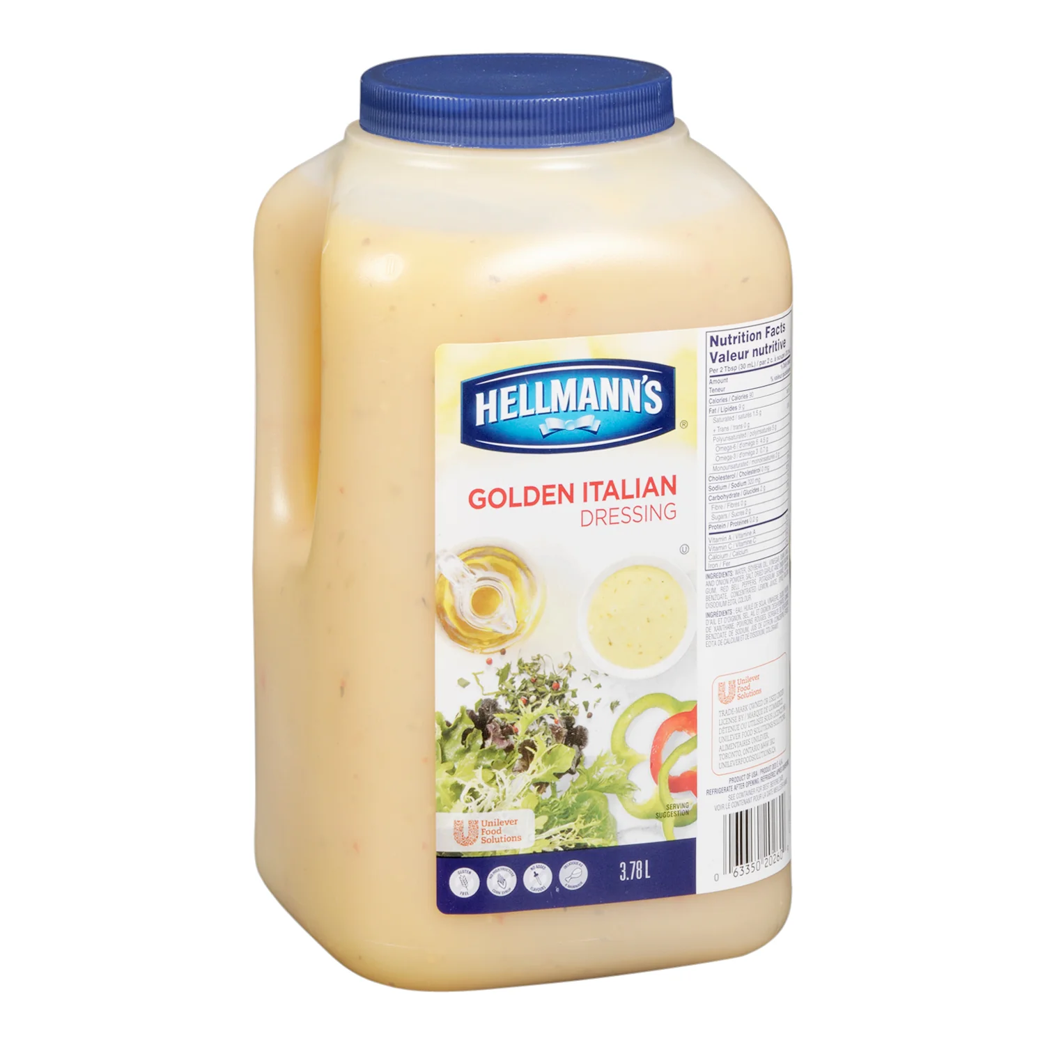 Dressing Italian Gluten-Free - 2 x 3.78 L - Hellmans - Restaurant and Foodservice Ingredients - Canadian Distribution - Ships Free Within Canada on Orders Above CAD $199