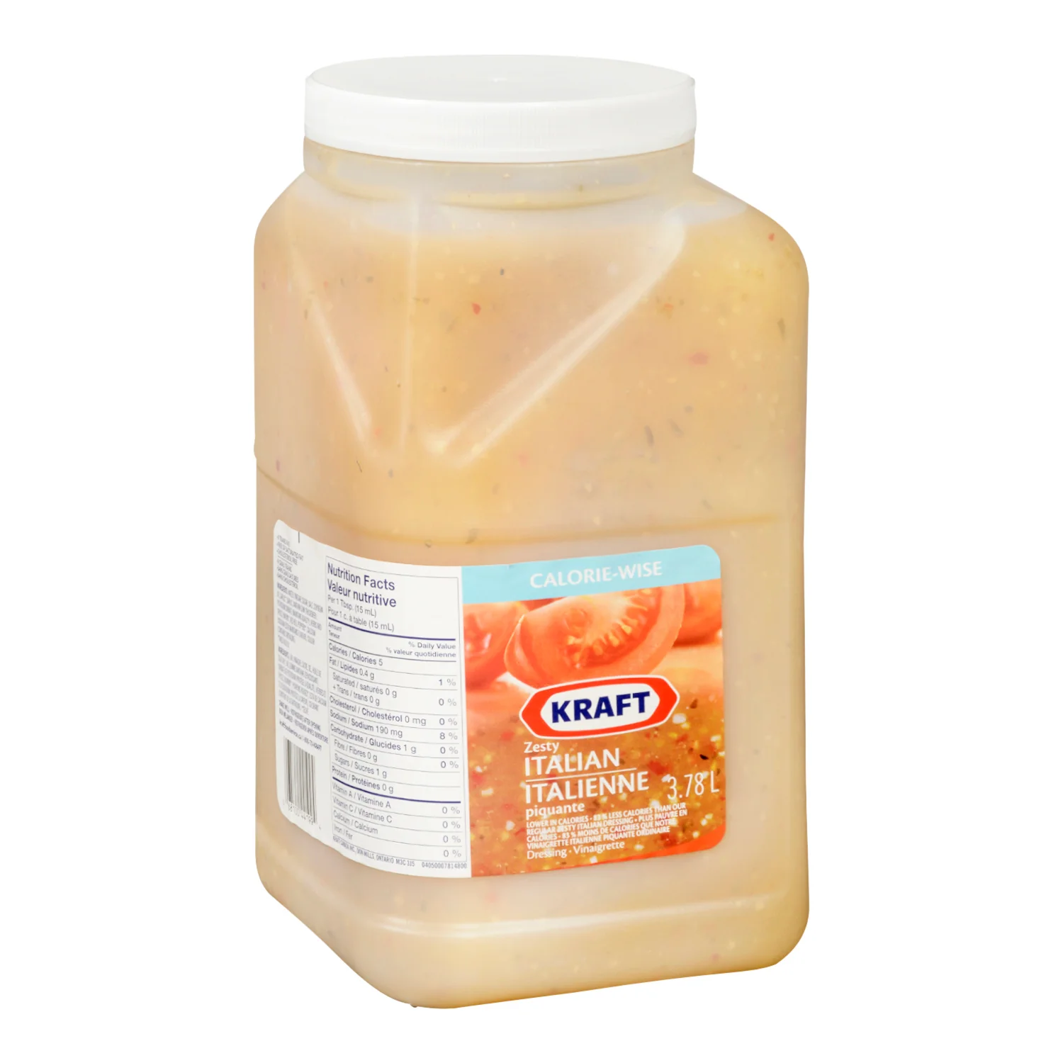 Dressing Italian Zesty Calorie Wise - 2 x 3.78 L - Kraft - Restaurant and Foodservice Ingredients - Canadian Distribution - Ships Free Within Canada on Orders Above CAD $199
