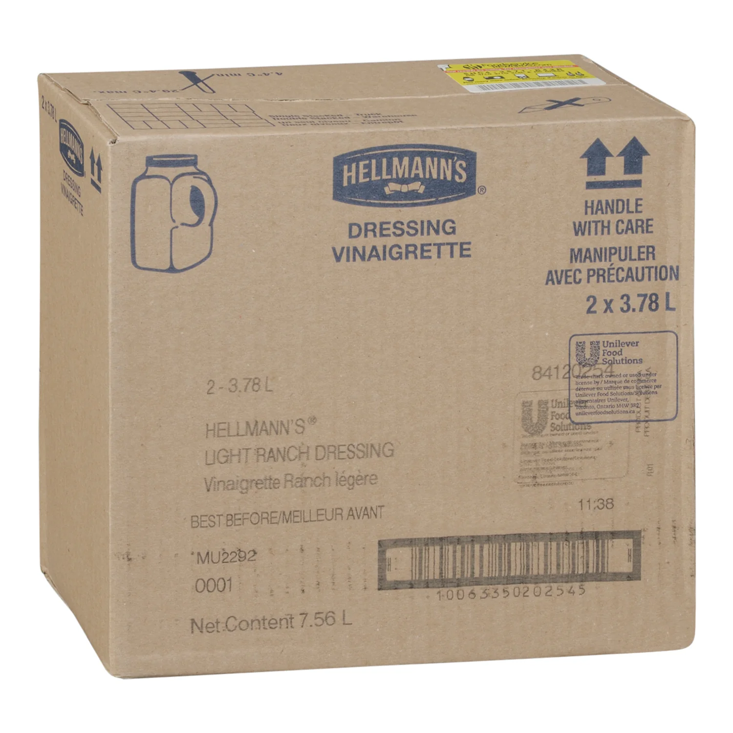 Dressing Ranch Light Gluten-Free - 2 x 3.78 L - Hellmans - Restaurant and Foodservice Ingredients - Canadian Distribution - Ships Free Within Canada on Orders Above CAD $199 - Image 2