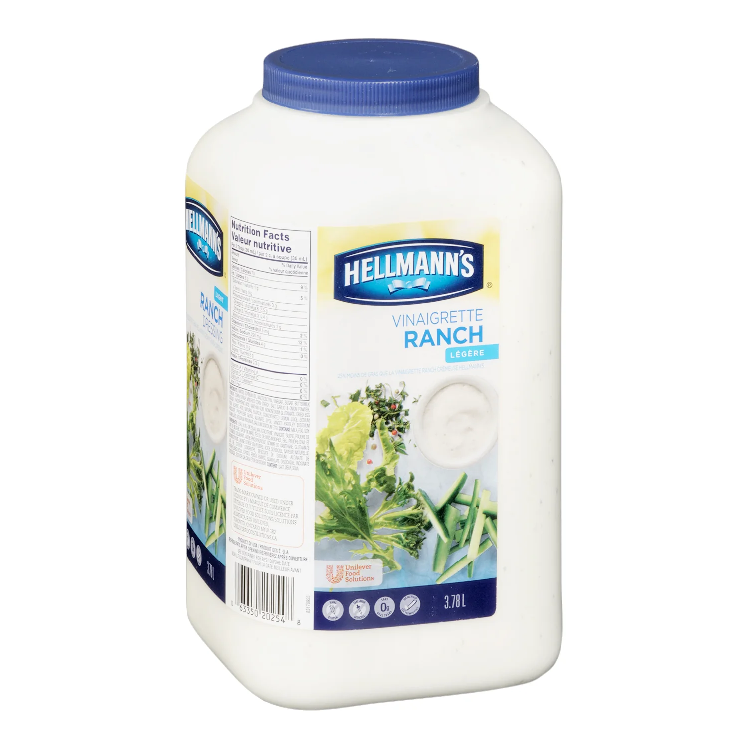 Dressing Ranch Light Gluten-Free - 2 x 3.78 L - Hellmans - Restaurant and Foodservice Ingredients - Canadian Distribution - Ships Free Within Canada on Orders Above CAD $199 - Image 3