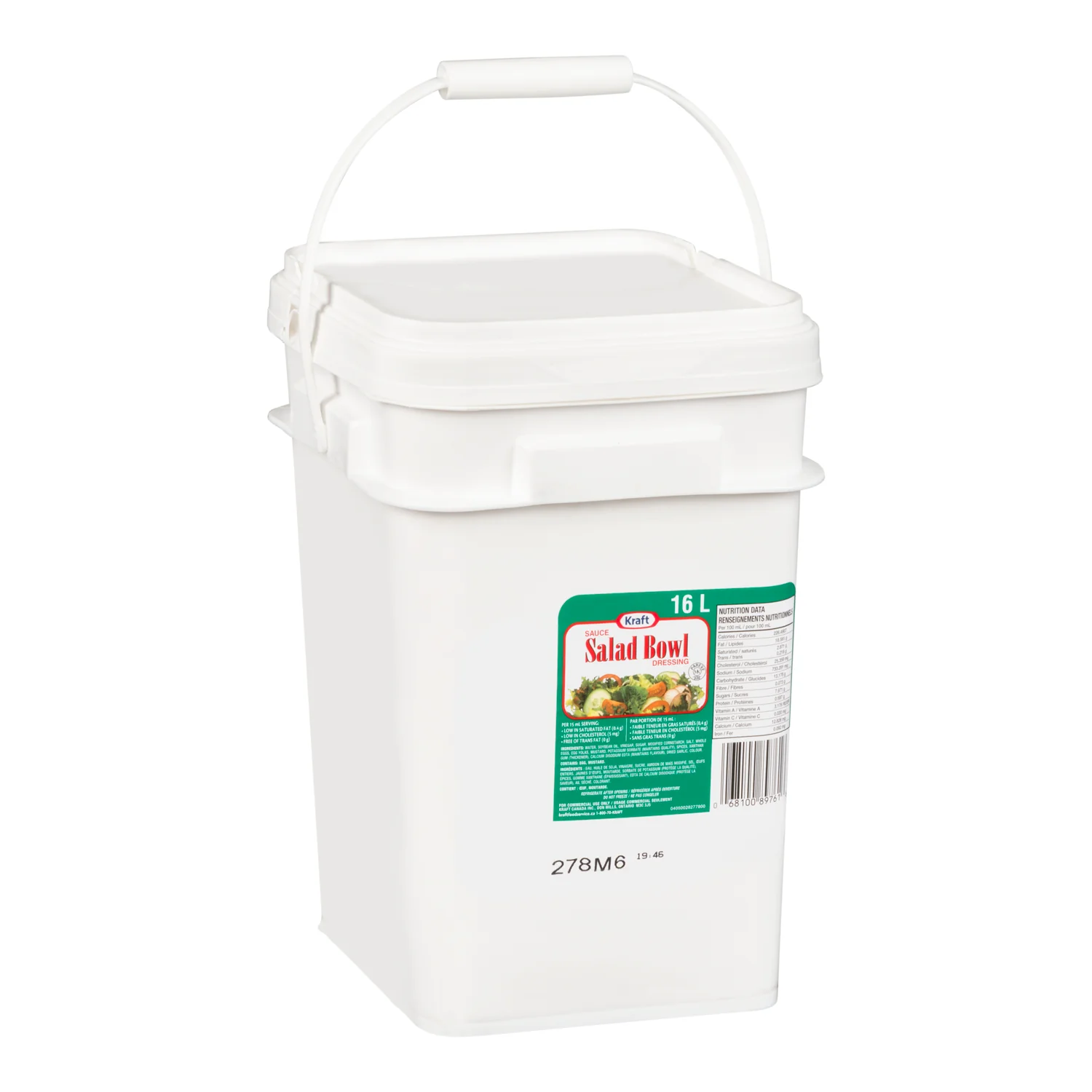 Dressing Salad Bowl - 1 x 16 L - Kraft - Restaurant and Foodservice Ingredients - Canadian Distribution - Ships Free Within Canada on Orders Above CAD $199 - Image 2