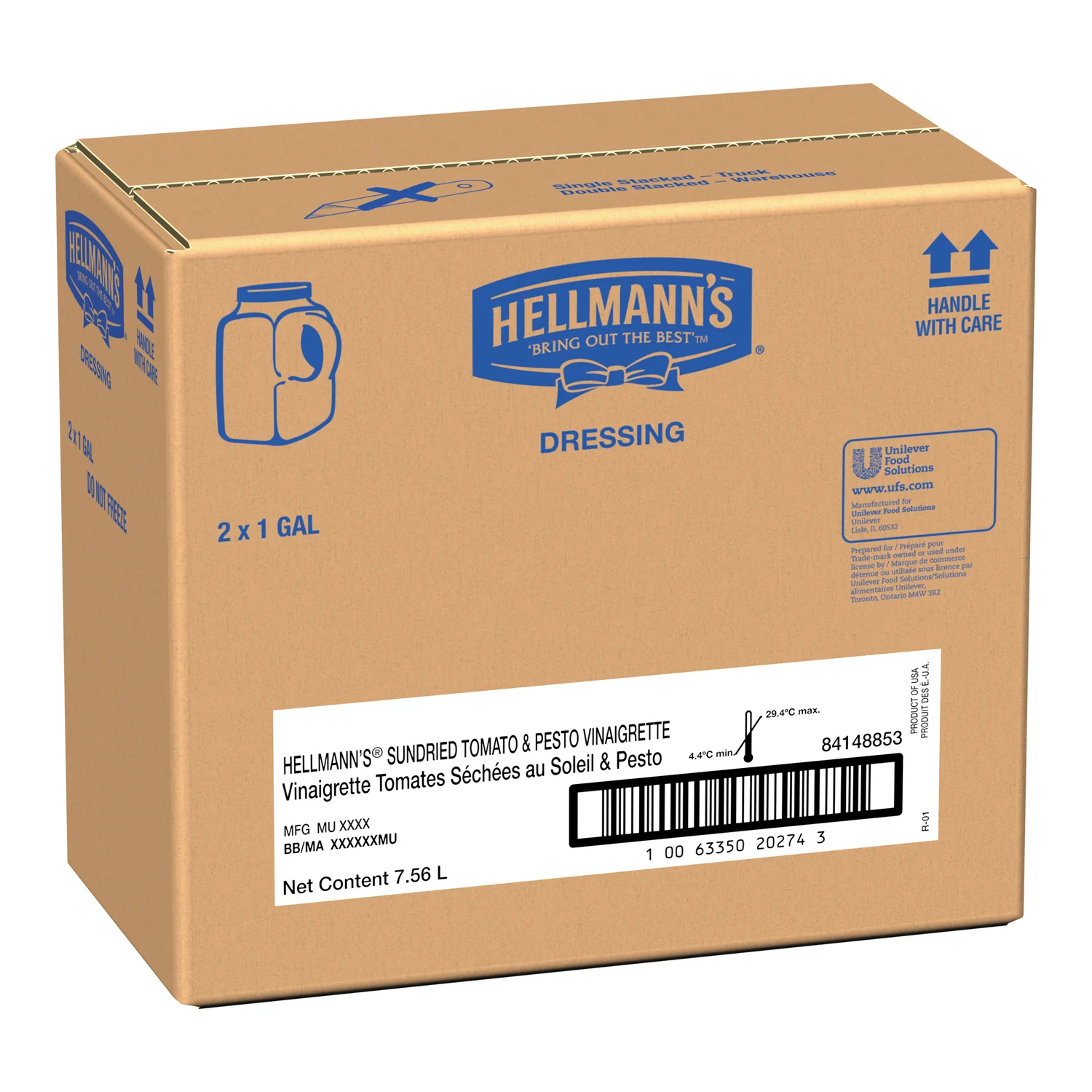 Dressing Sundried Tomato Pesto Gluten-Free - 2 x 3.78 L - Hellmans - Restaurant and Foodservice Ingredients - Canadian Distribution - Ships Free Within Canada on Orders Above CAD $199 - Image 2