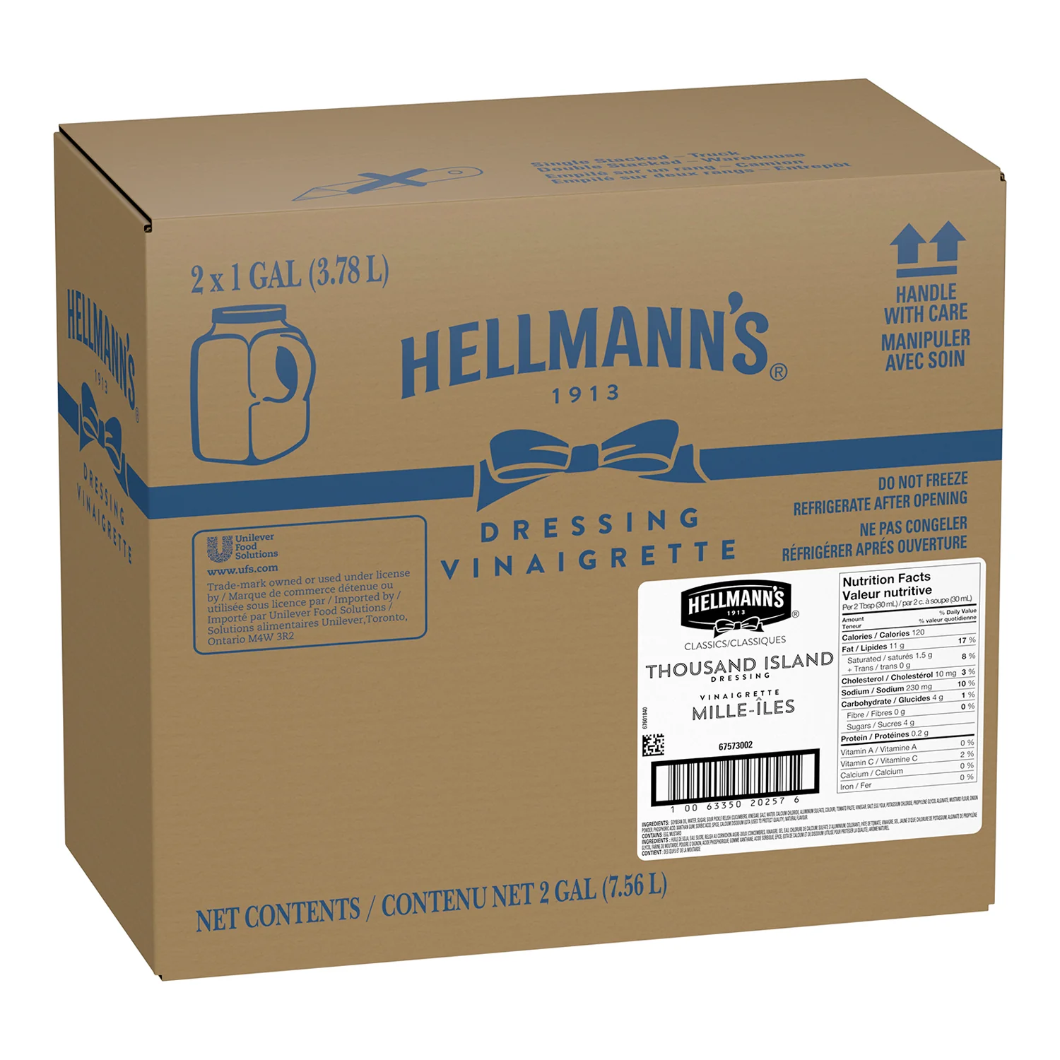 Dressing Thousand Island Gluten-Free - 2 x 3.78 L - Hellmans - Restaurant and Foodservice Ingredients - Canadian Distribution - Ships Free Within Canada on Orders Above CAD $199 - Image 2