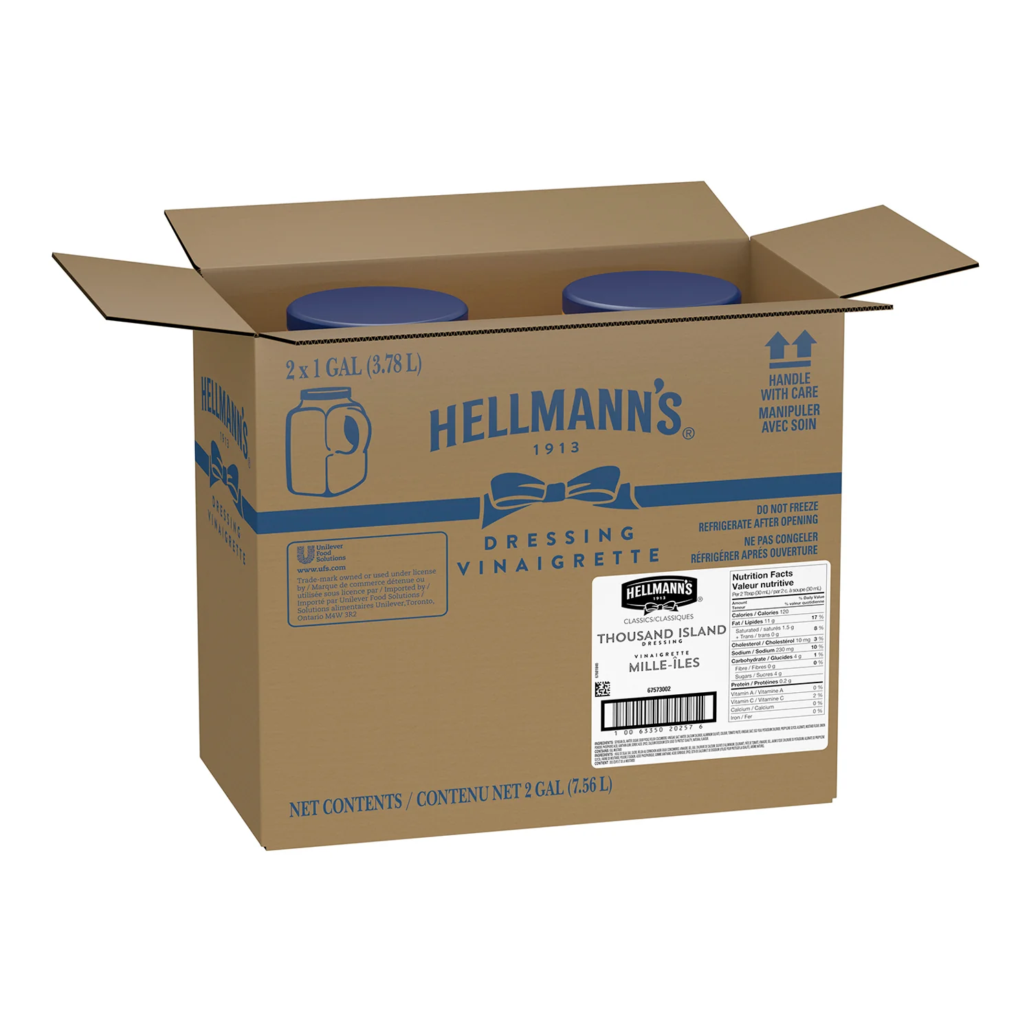 Dressing Thousand Island Gluten-Free - 2 x 3.78 L - Hellmans - Restaurant and Foodservice Ingredients - Canadian Distribution - Ships Free Within Canada on Orders Above CAD $199 - Image 3