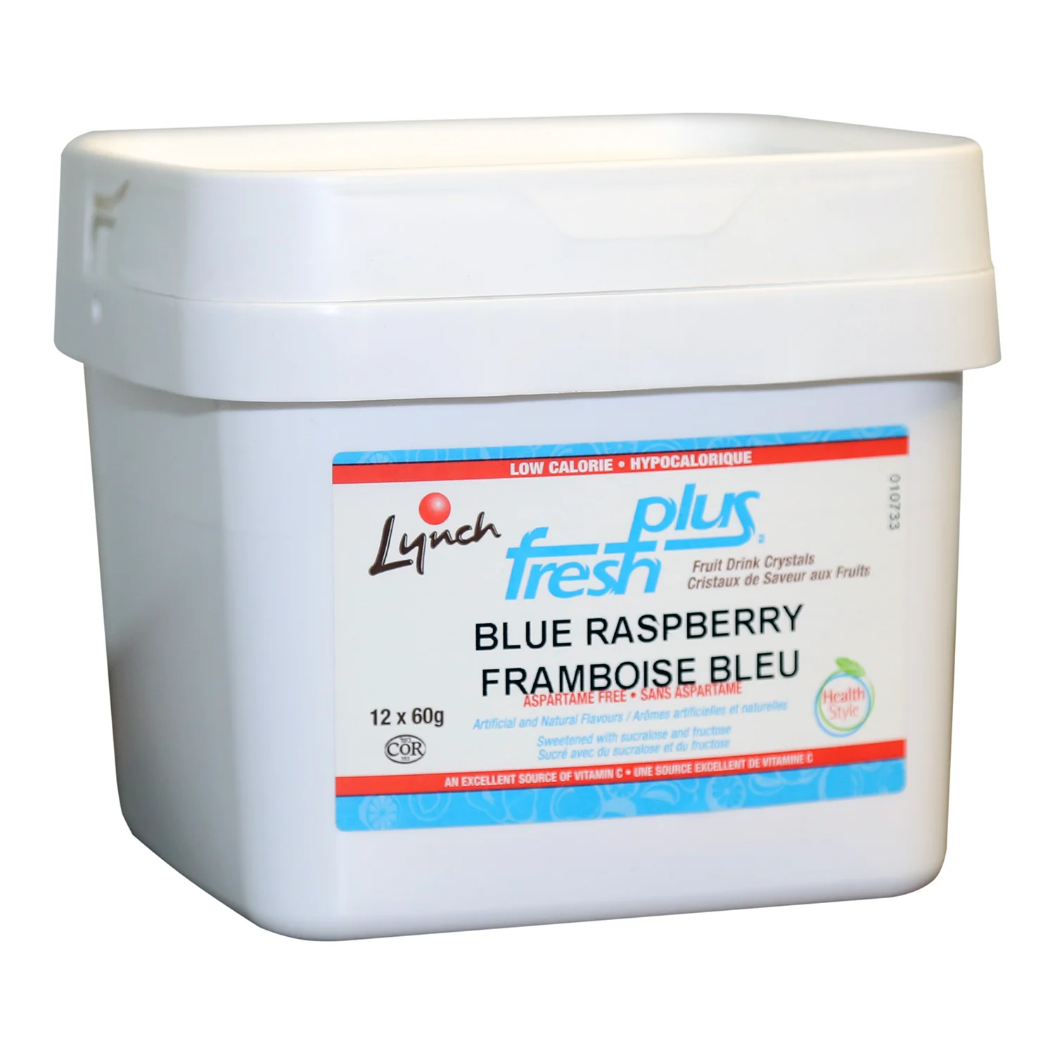 Drink Crystal Blue Raspberry Low-Calorie - Lynch - 12 x 60 g - Beverage Ingredients - Canadian Distribution - Ships Free Within Canada on Orders Above CAD $199