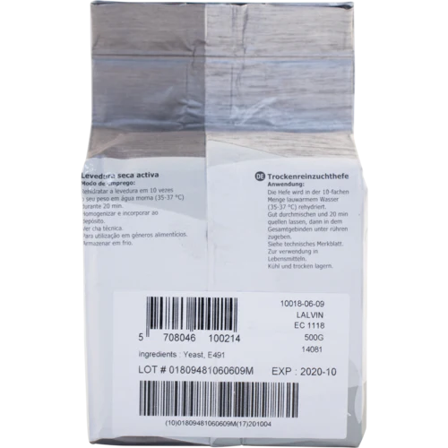 Dry Wine Yeast - EC-1118 (500 g) - Lalvin - Yeast, Bacteria & Nutrients - Brewery and Winery - Ingredients and Supplies - Canadian Distribution - Ships Free Within Canada on Orders Above CAD $199 - Image 3