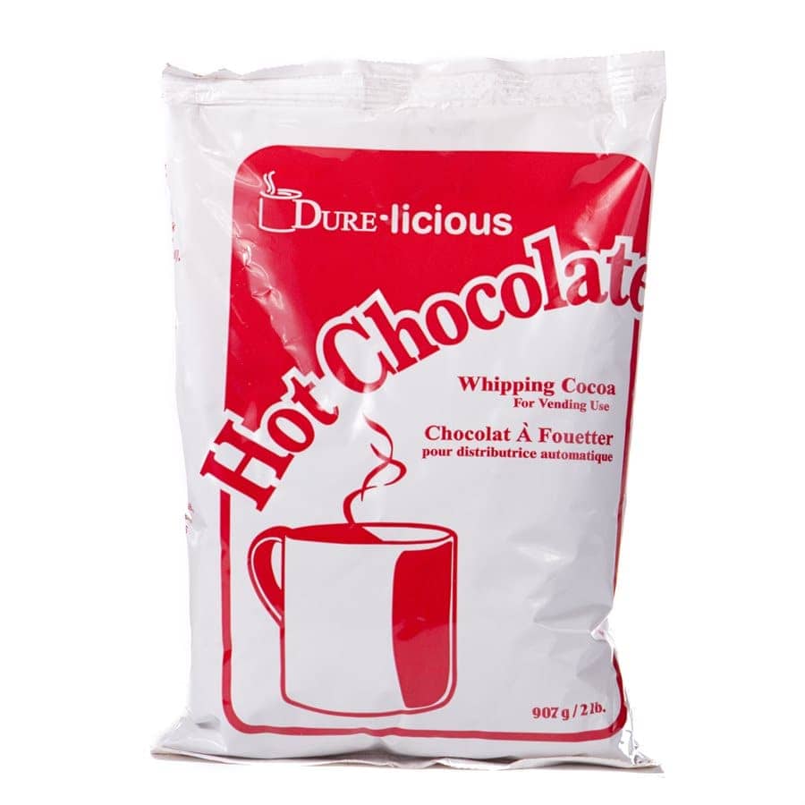 Dure Foods - Dure-Licious Hot Chocolate Mix - 12 x 907gr. bags per case - Canadian Distribution - Ships Free Within Canada on Orders Above CAD $199