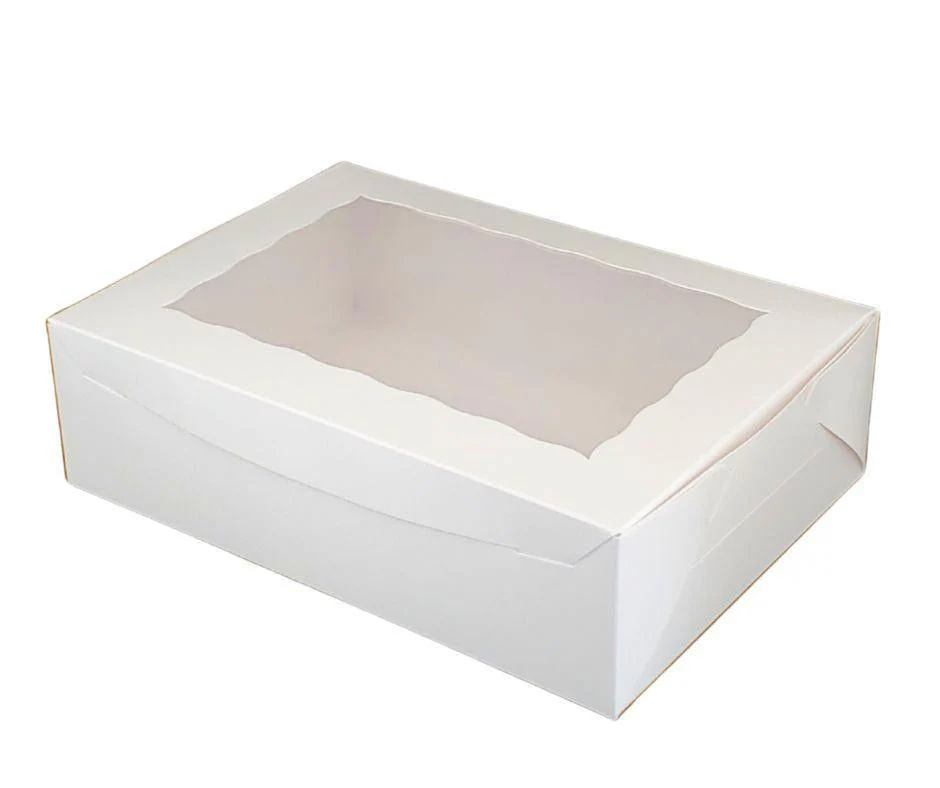 EB - 14 x 10 x 4 - 12 Cupcake Box with Window - White - 5284A - Image 4