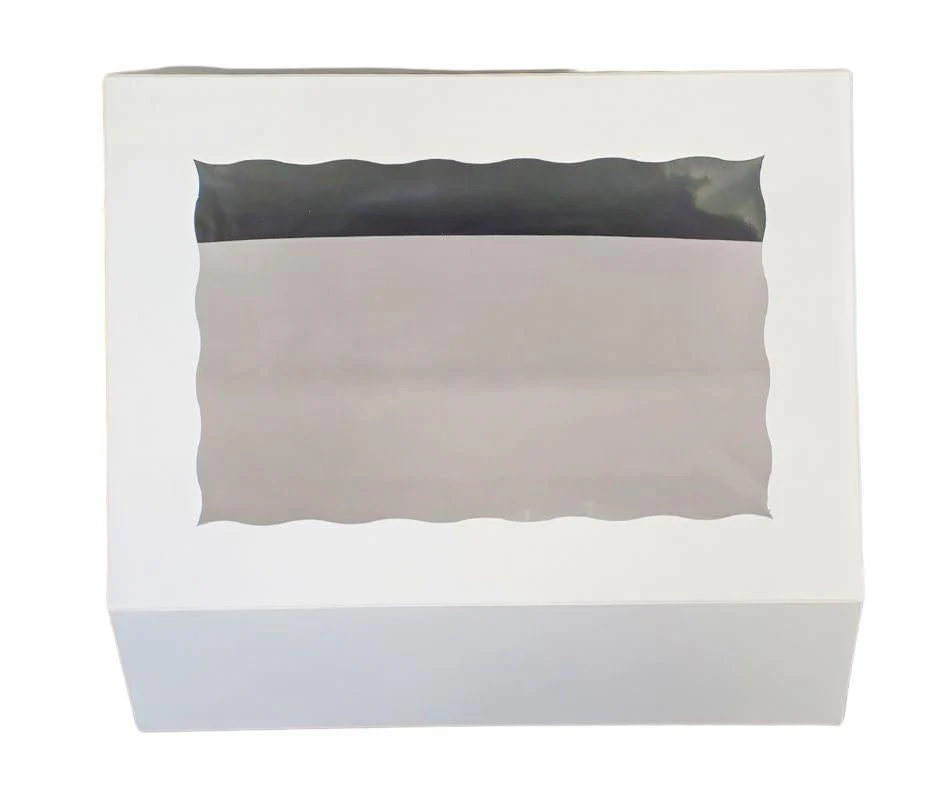 EB - 14 x 10 x 4 - 12 Cupcake Box with Window - White - 5284A - Image 5