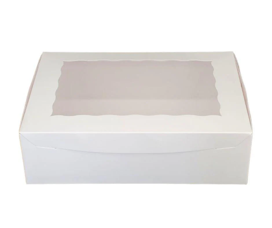 EB - 14 x 10 x 4 - 12 Cupcake Box with Window - White - 5284A - Image 8