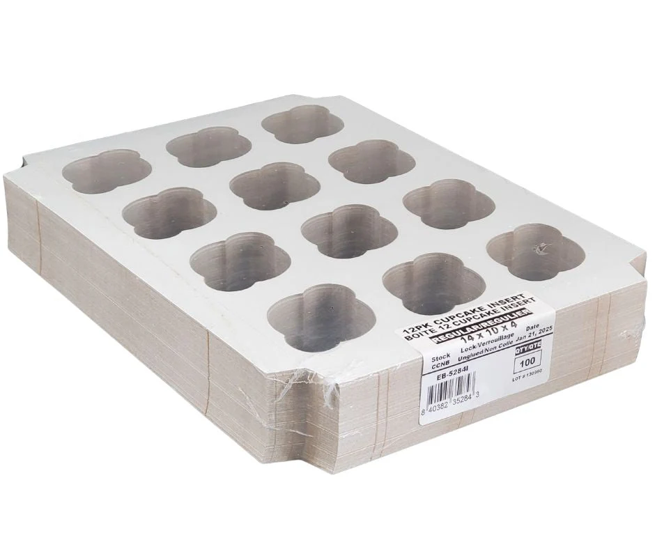 EB - 14 x 10 x 4 - 12 Cupcake Insert Fits Box - White - 5284I - Image 2