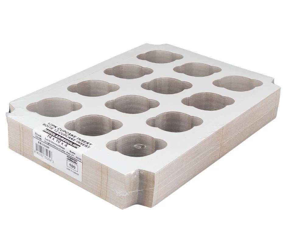 EB - 14 x 10 x 4 - 12 Cupcake Insert Fits Box - White - 5284I - Image 3