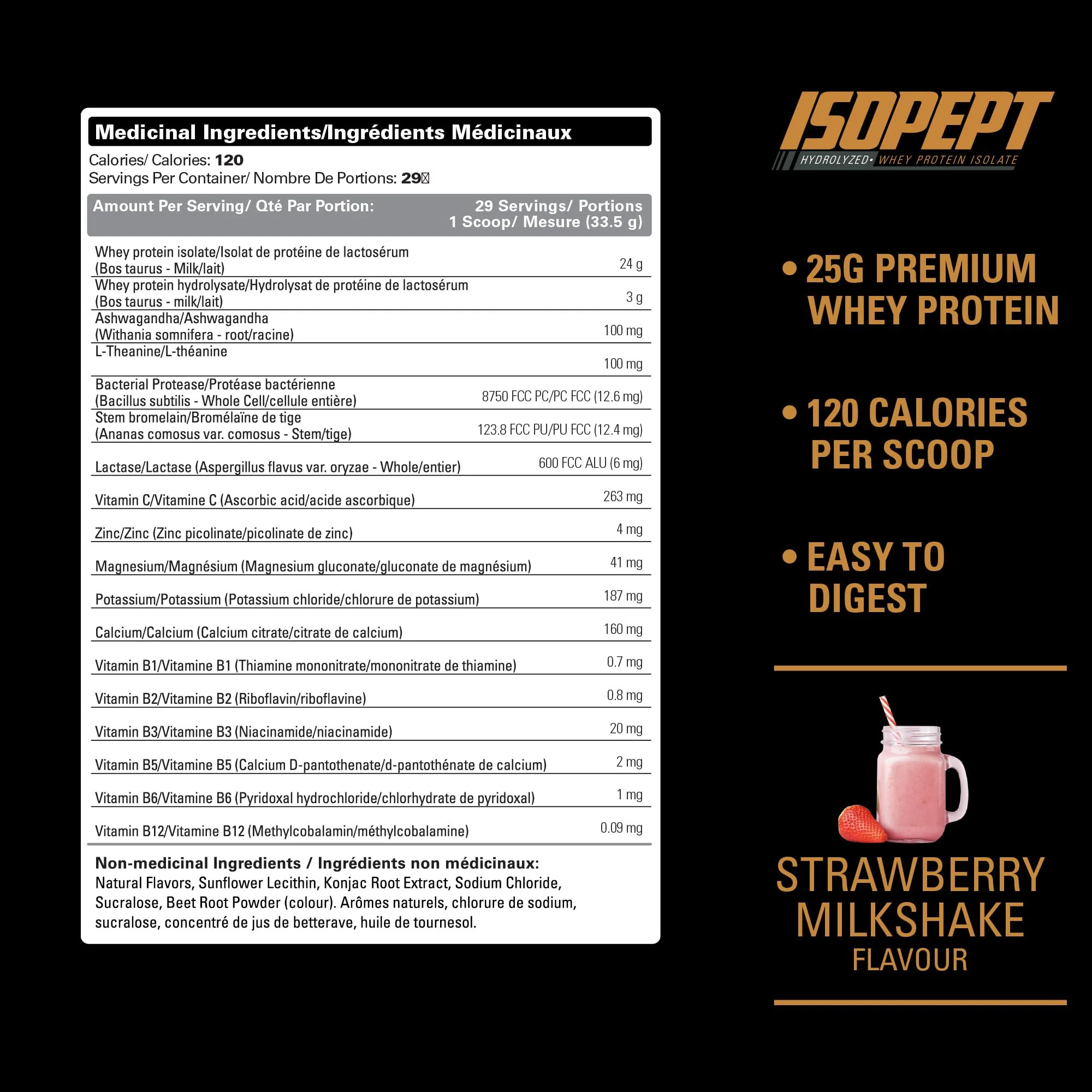 EHP Labs – IsoPept Whey Protein – Strawberry Milkshake – 27 Serves – 27g isolate - Canadian Distribution - Ships Free Within Canada on Orders Above CAD $199 - Image 8