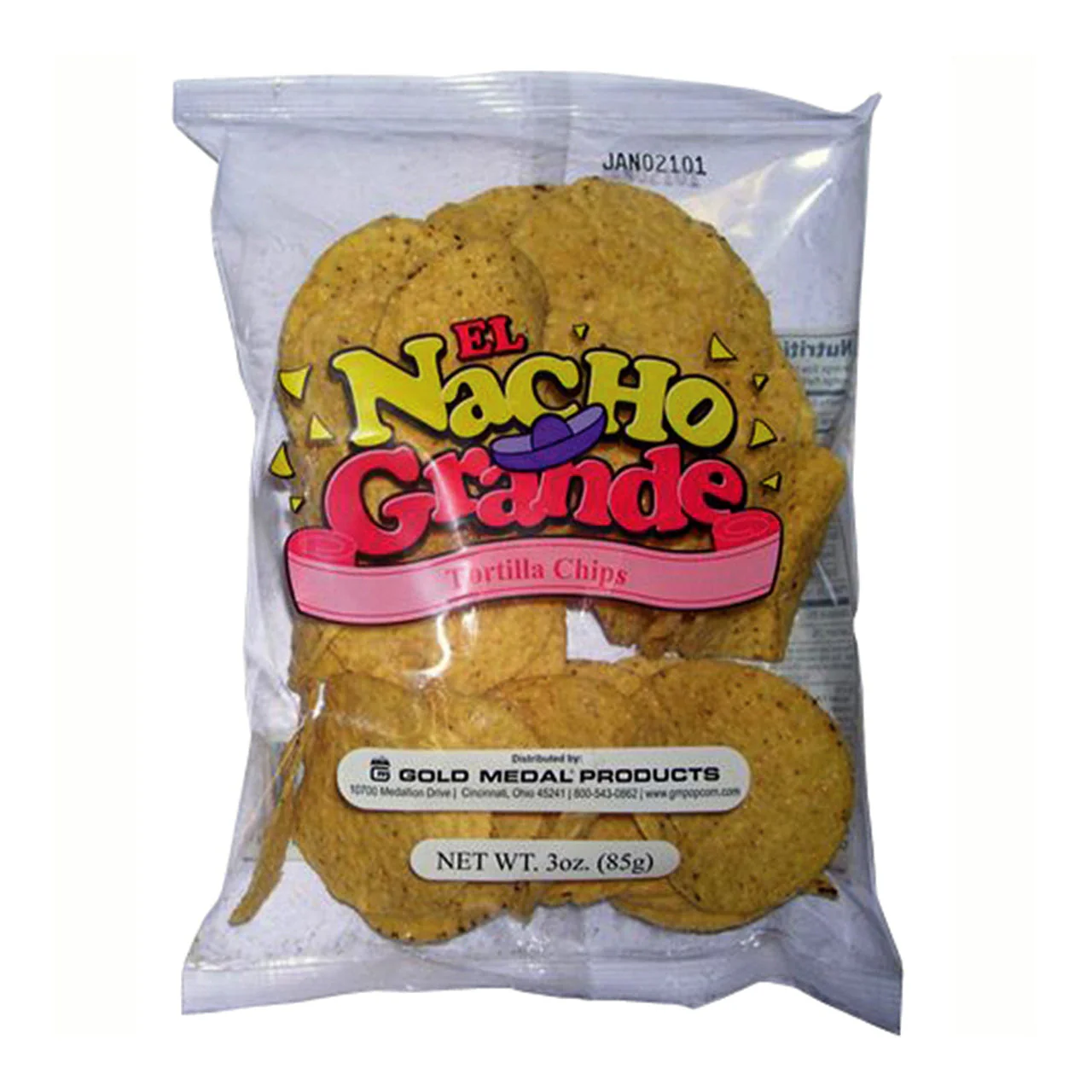 El Nacho Grande Portion Pak Nacho Chips - 48 x 3-oz Bags - WFI - Canadian Distribution - Ships Free Within Canada on Orders Above CAD $199