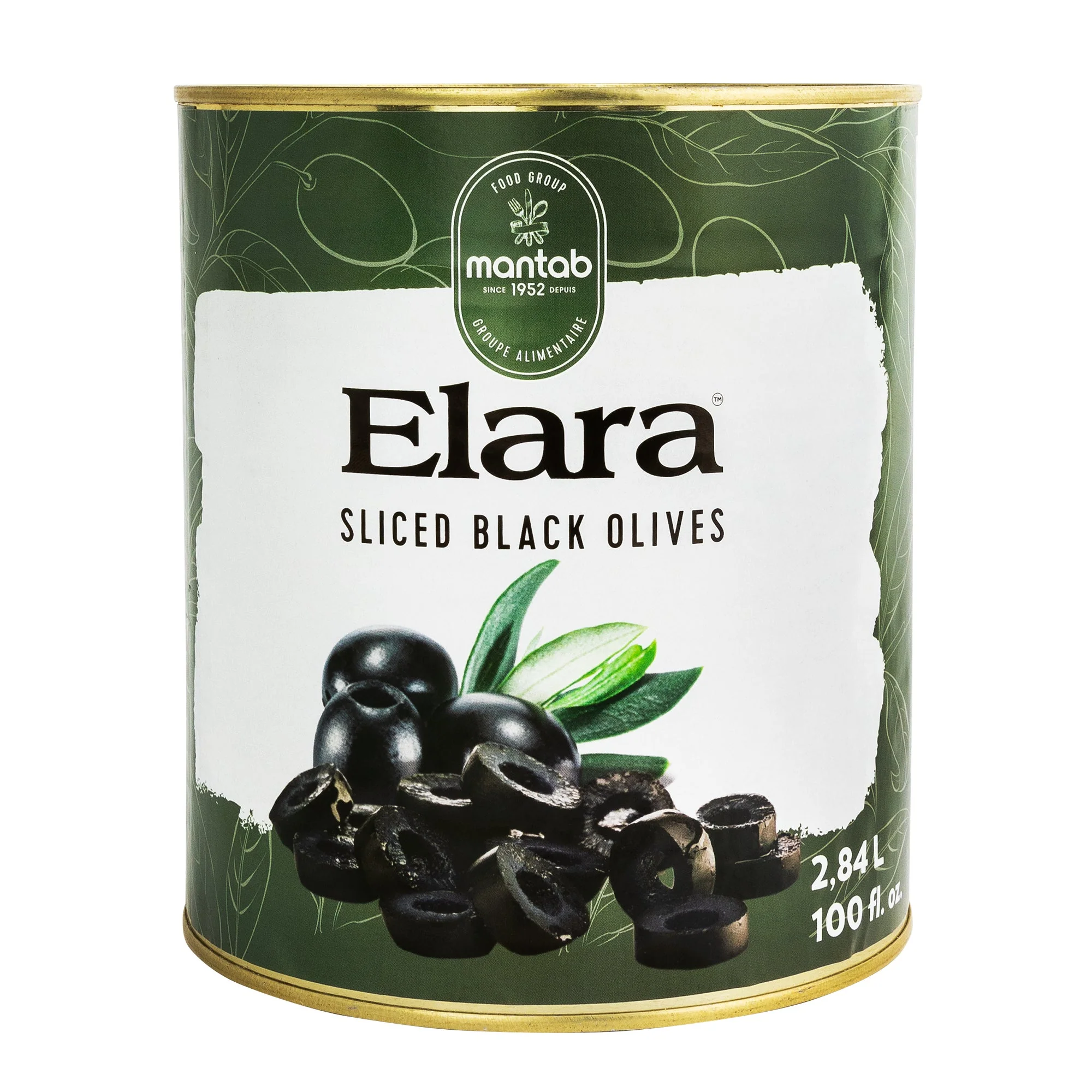 Elara Sliced Black Olives - 4 x 2.84 L - Grocery and Food Items - Canadian Distribution - Ships Free Within Canada on Orders Above CAD $199