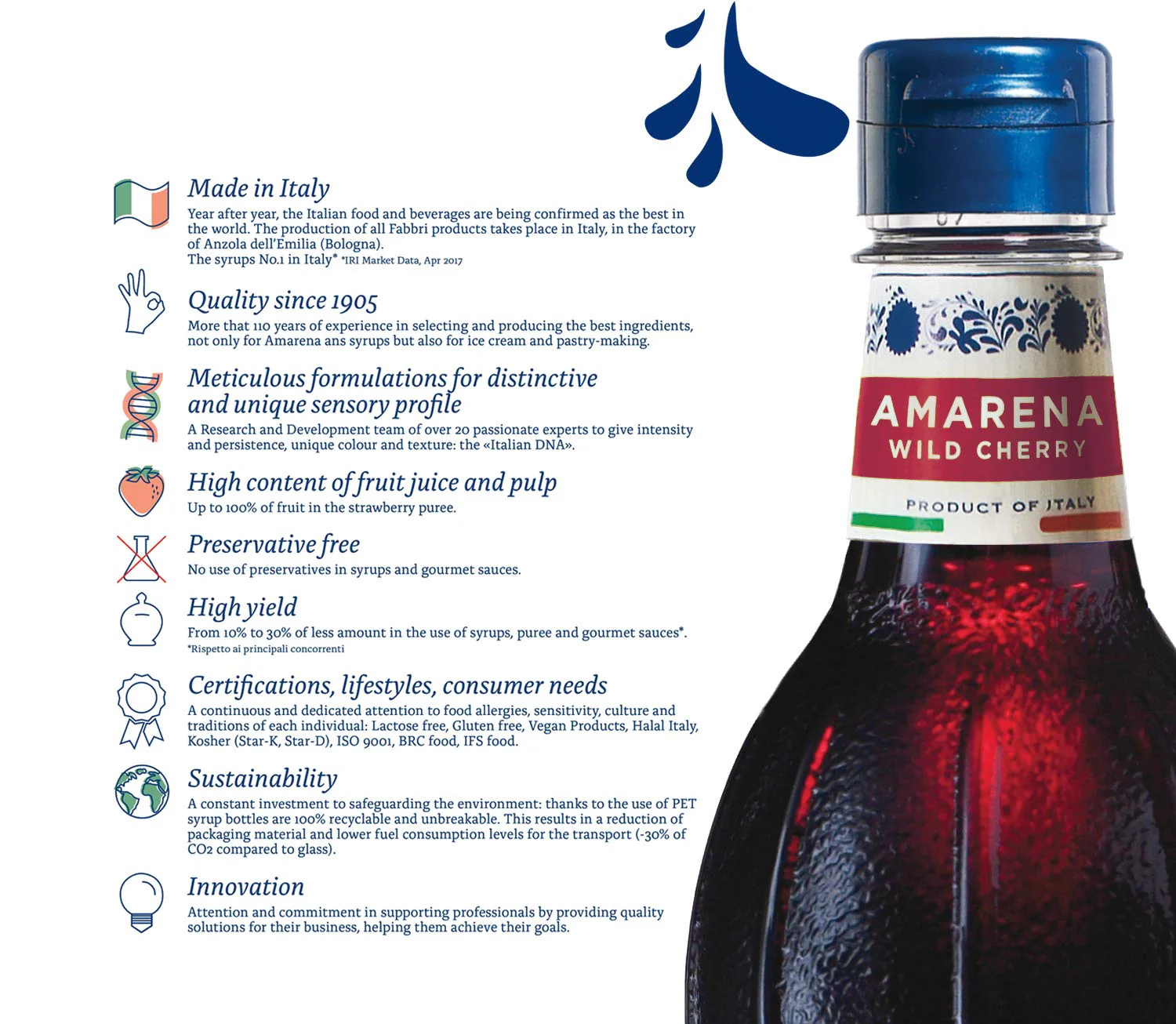 Fabbri – Flavoring Syrup – Amarena Cherry – 1L – Ships Free Within Canada on Orders Above CAD $199 - Image 4