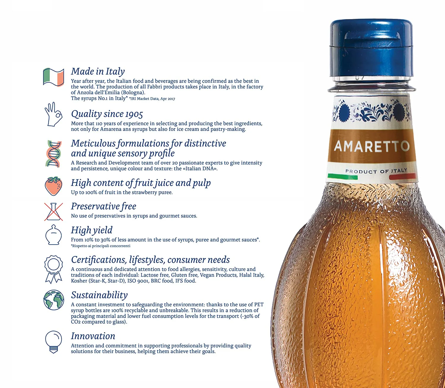 Fabbri – Flavoring Syrup – Amaretto – 1L – Ships Free Within Canada on Orders Above CAD $199 - Image 3