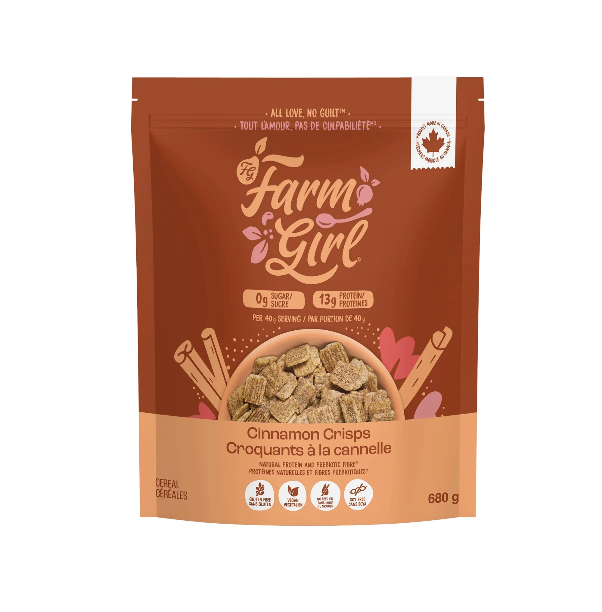 Farm Girl Cinnamon Crisps - 4 x 680 g - Grocery and Food Items - Canadian Distribution - Ships Free Within Canada on Orders Above CAD $199