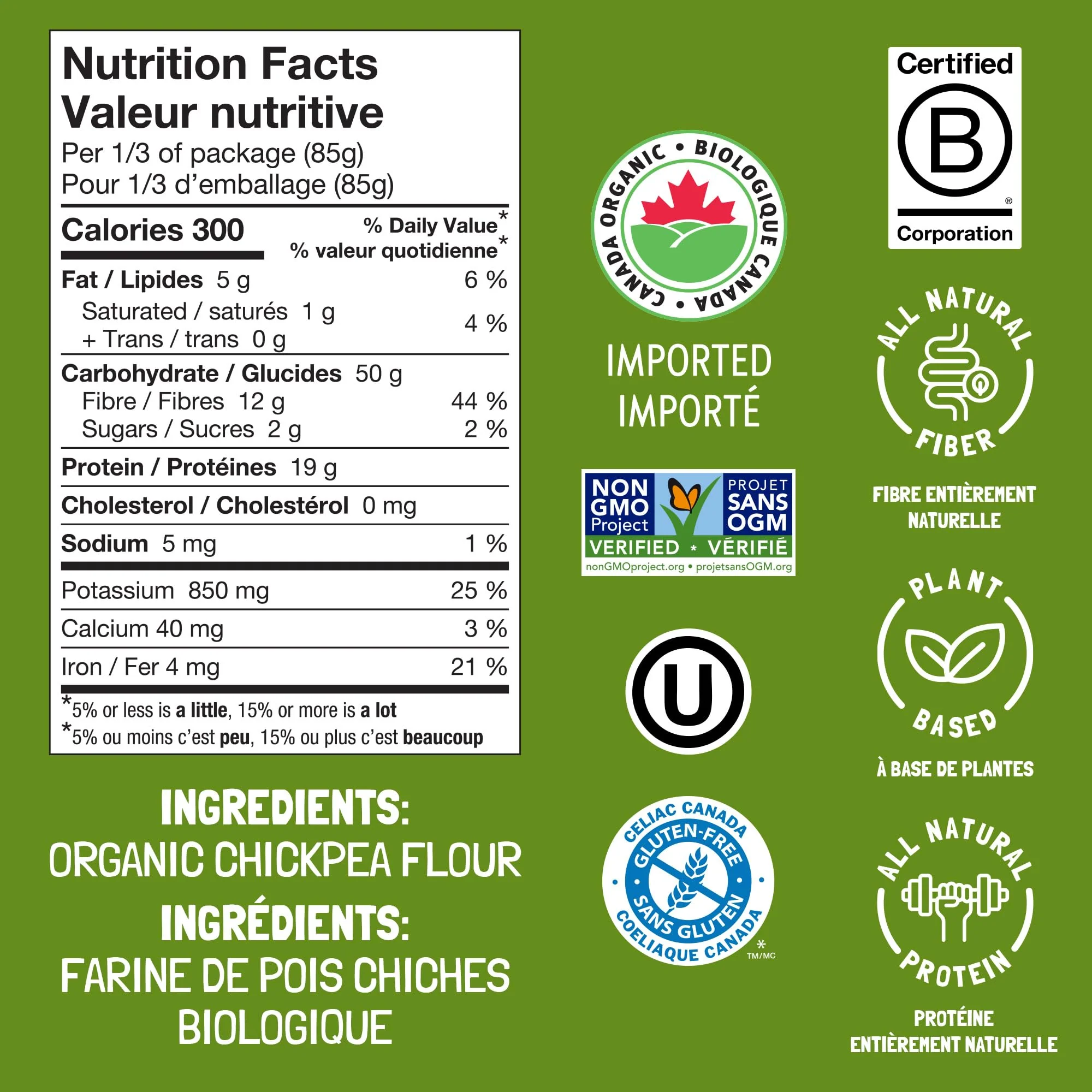 Felicia Organic Chickpea Fusilli Pasta – 2 x 250g - Canadian Distribution - Ships Free Within Canada on Orders Above CAD $199 - Image 8