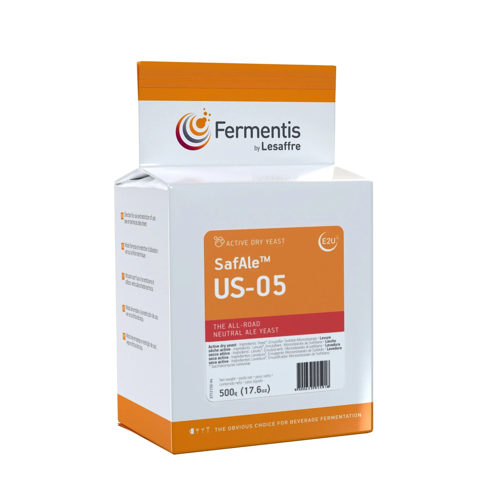 Fermentis - SafAle™ US-05 American Ale - 500g - Dry Beer Yeast - Yeast, Bacteria & Nutrients - Brewery, Winery and Distillery - Ingredients and Supplies - Canadian Distribution - Ships Free Within Canada on Orders Above CAD $199
