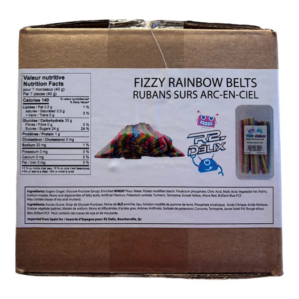 Fizzy Rainbow Belts - 48 x 260 g - R2-Delix - Canadian Distribution - Ships Free Within Canada on Orders Above CAD $199 - Image 4