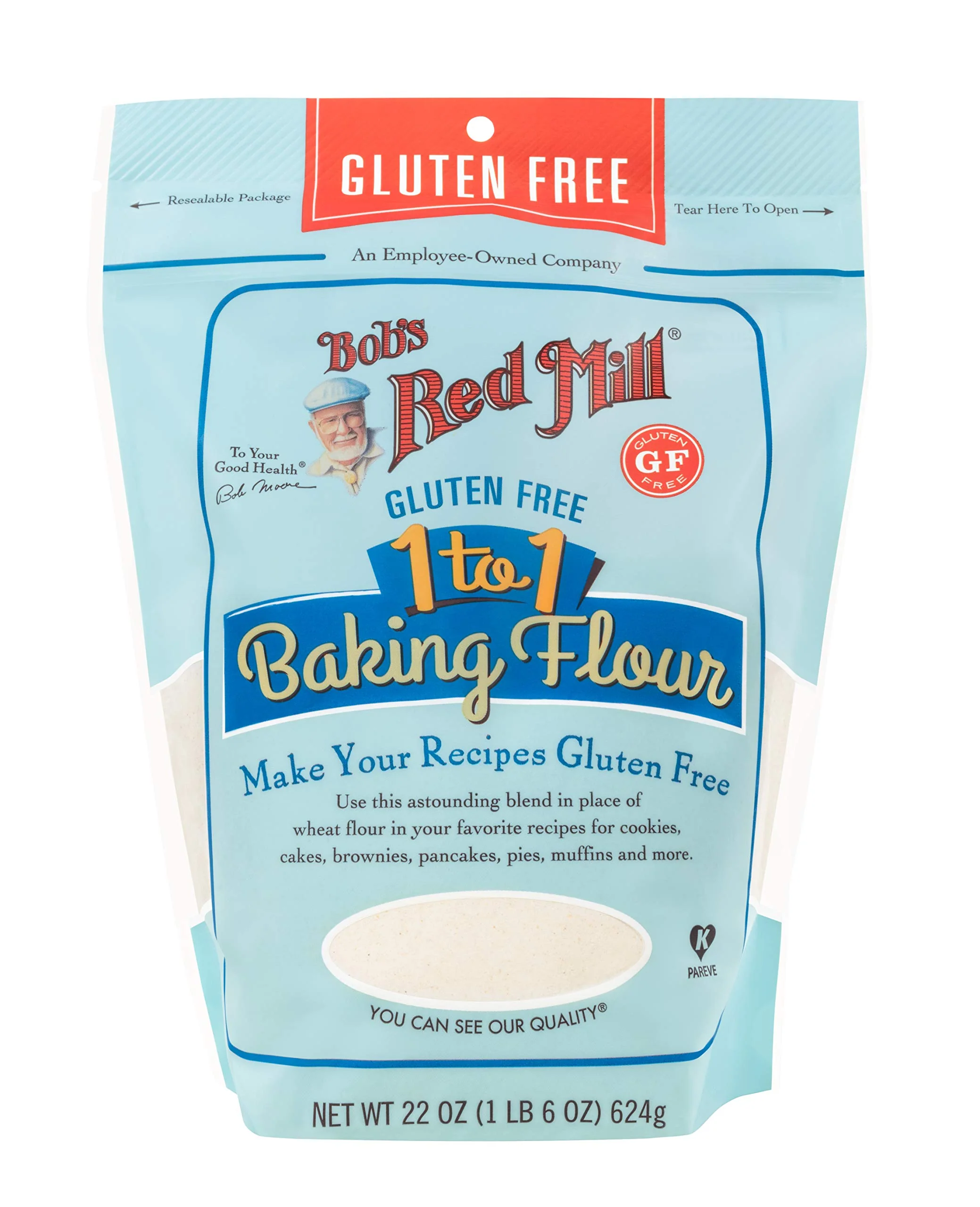 Flour Gluten-Free 1-To-1 - 1 x 11.3 kg - Bob's Red Mill - Restaurant and Foodservice Ingredients - Canadian Distribution - Ships Free Within Canada on Orders Above CAD $199