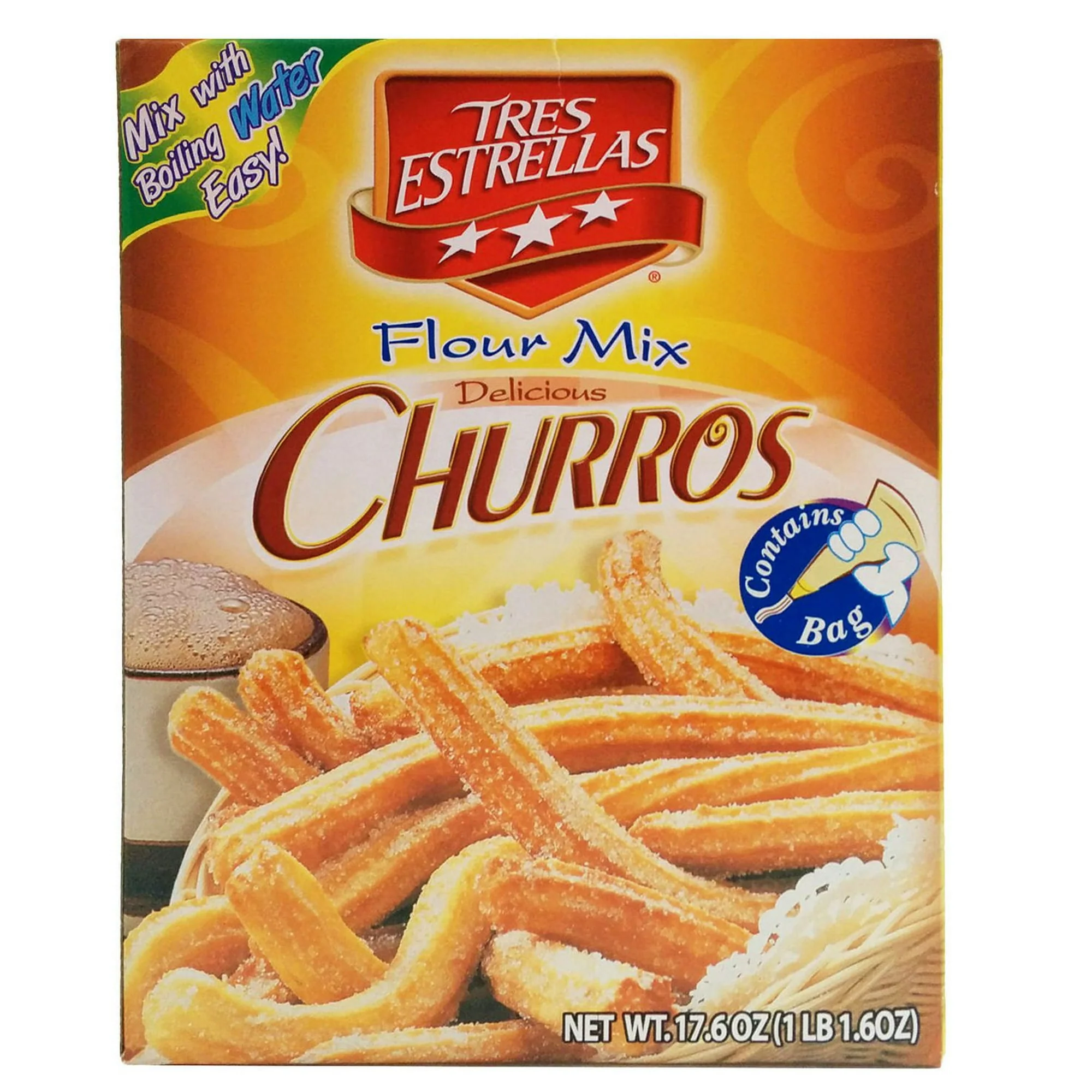 Churros Flour Mix - 12 x 500 g - Tres Estrellas - Restaurant and Foodservice Ingredients - Canadian Distribution - Ships Free Within Canada on Orders Above CAD $199 - Image 4