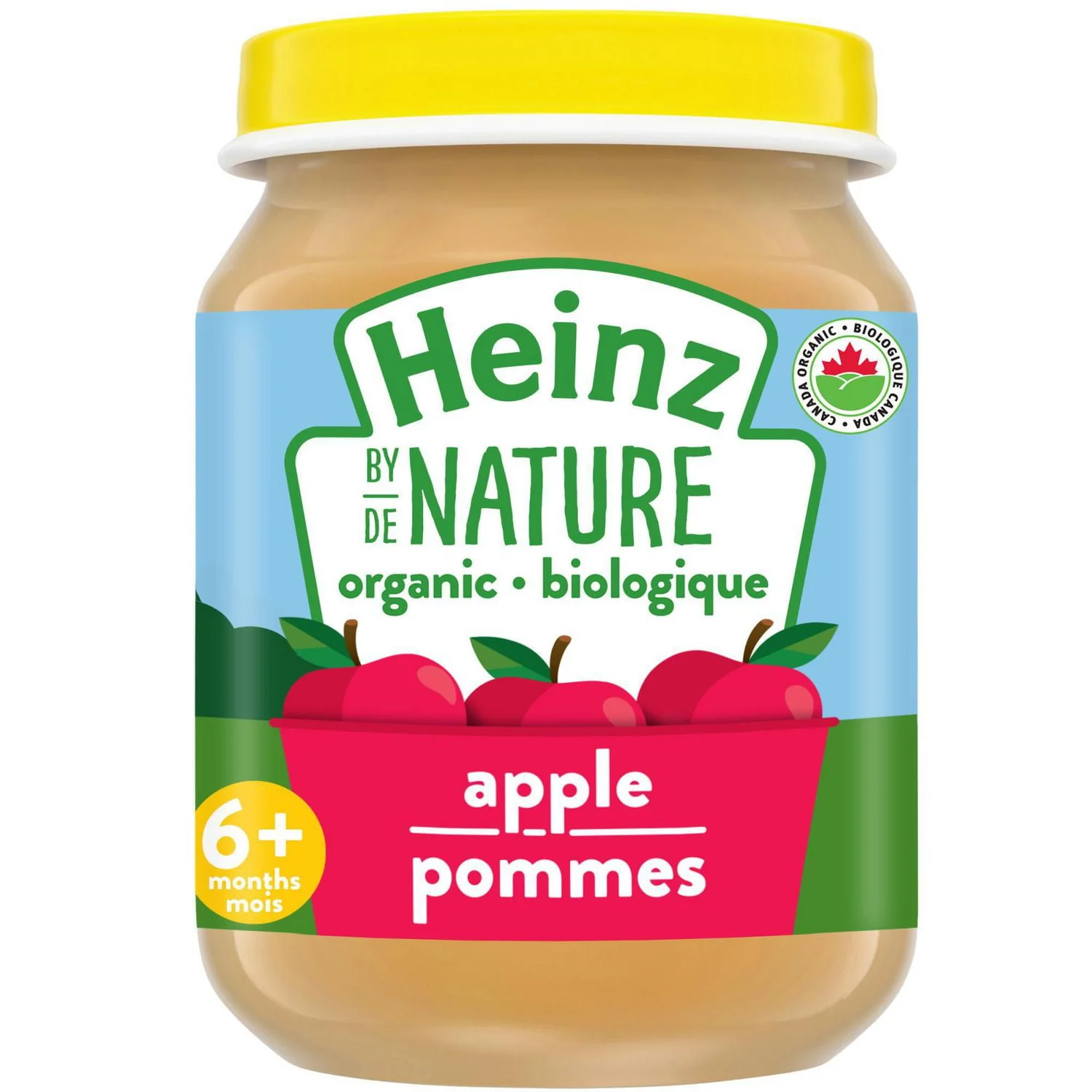 Food Baby Organic Apple - 12 x 128 mL - Heinz - Restaurant and Foodservice Ingredients - Canadian Distribution - Ships Free Within Canada on Orders Above CAD $199