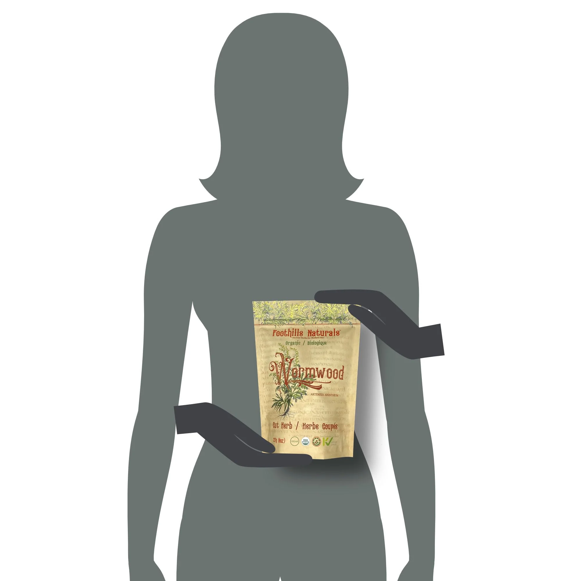 Foothills Naturals – Wormwood Herb – Cut and Sifted – 227g – Organic - Canadian Distribution - Ships Free Within Canada on Orders Above CAD $199 - Image 2