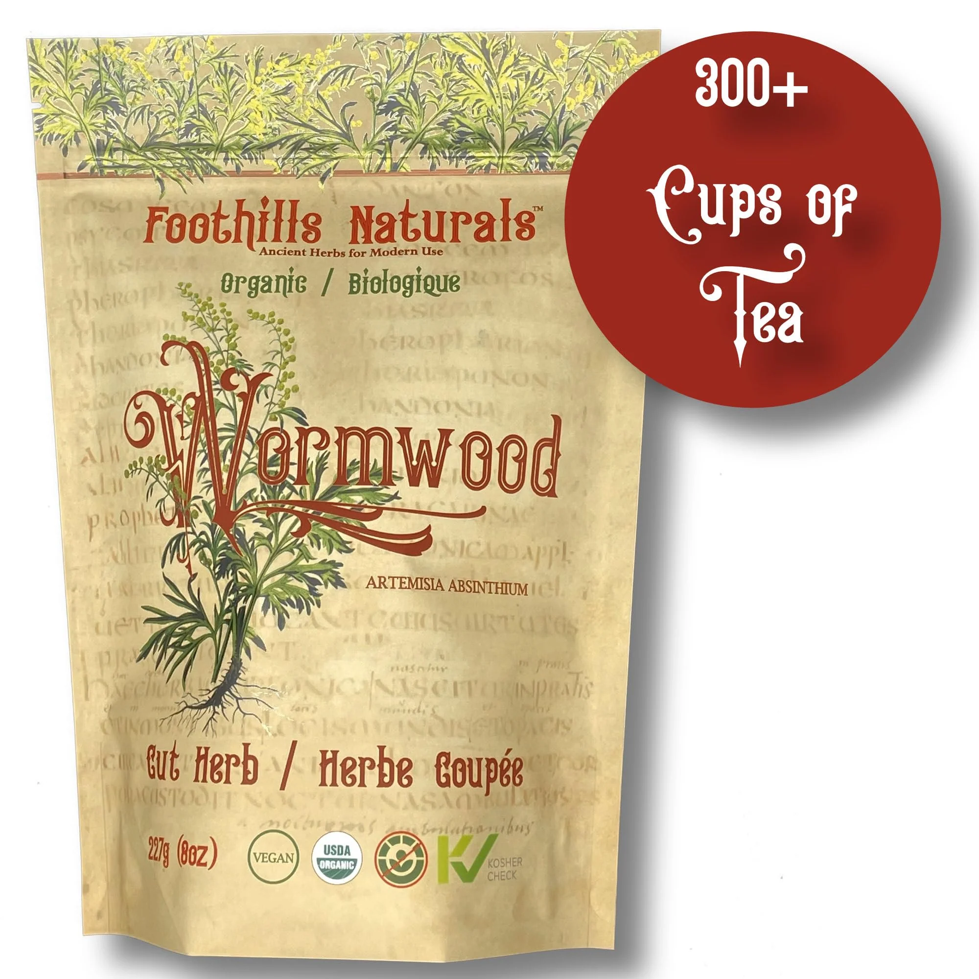 Foothills Naturals – Wormwood Herb – Cut and Sifted – 227g – Organic - Canadian Distribution - Ships Free Within Canada on Orders Above CAD $199 - Image 5